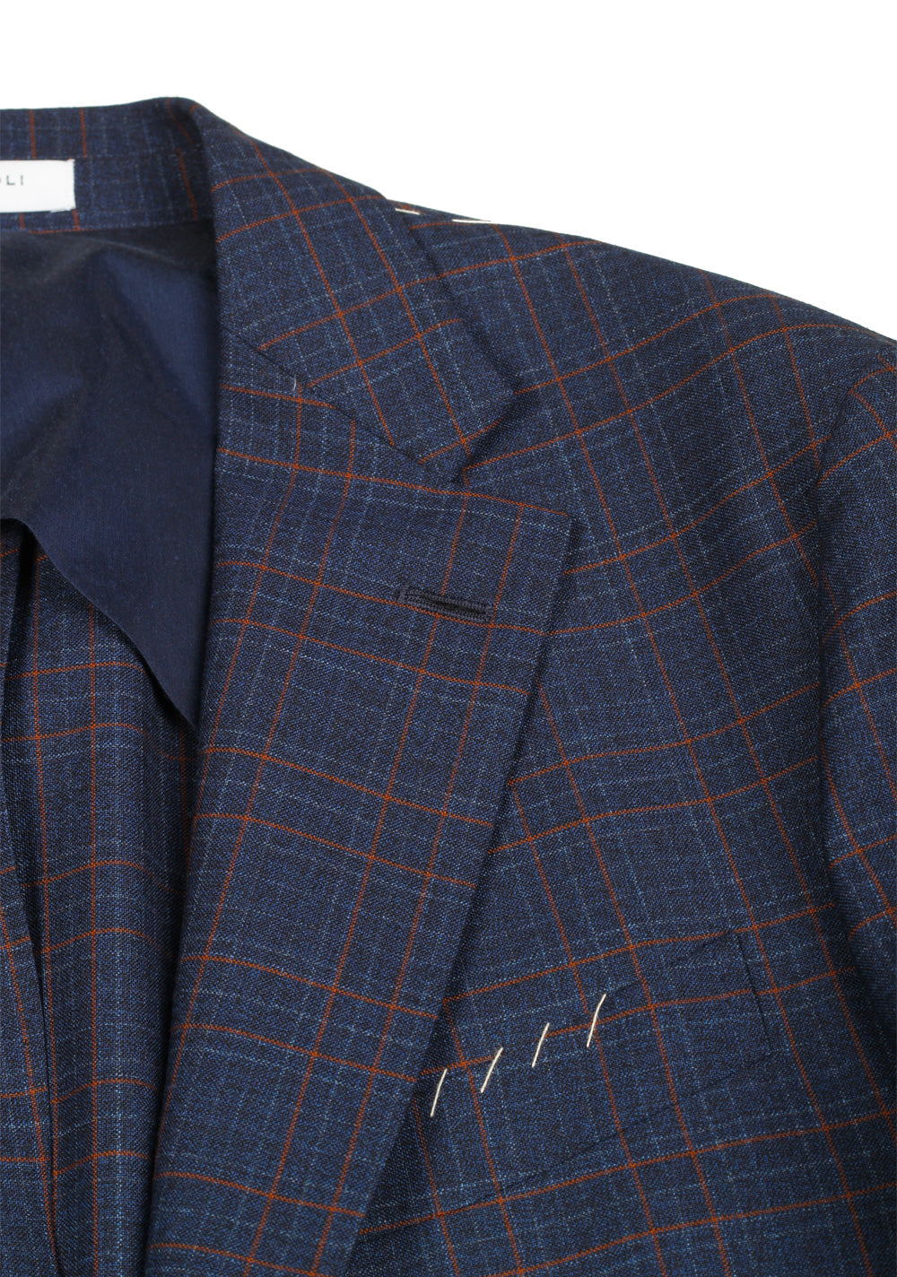 Boglioli 69 Blue Checked Suit Size 48 / 38R U.S.