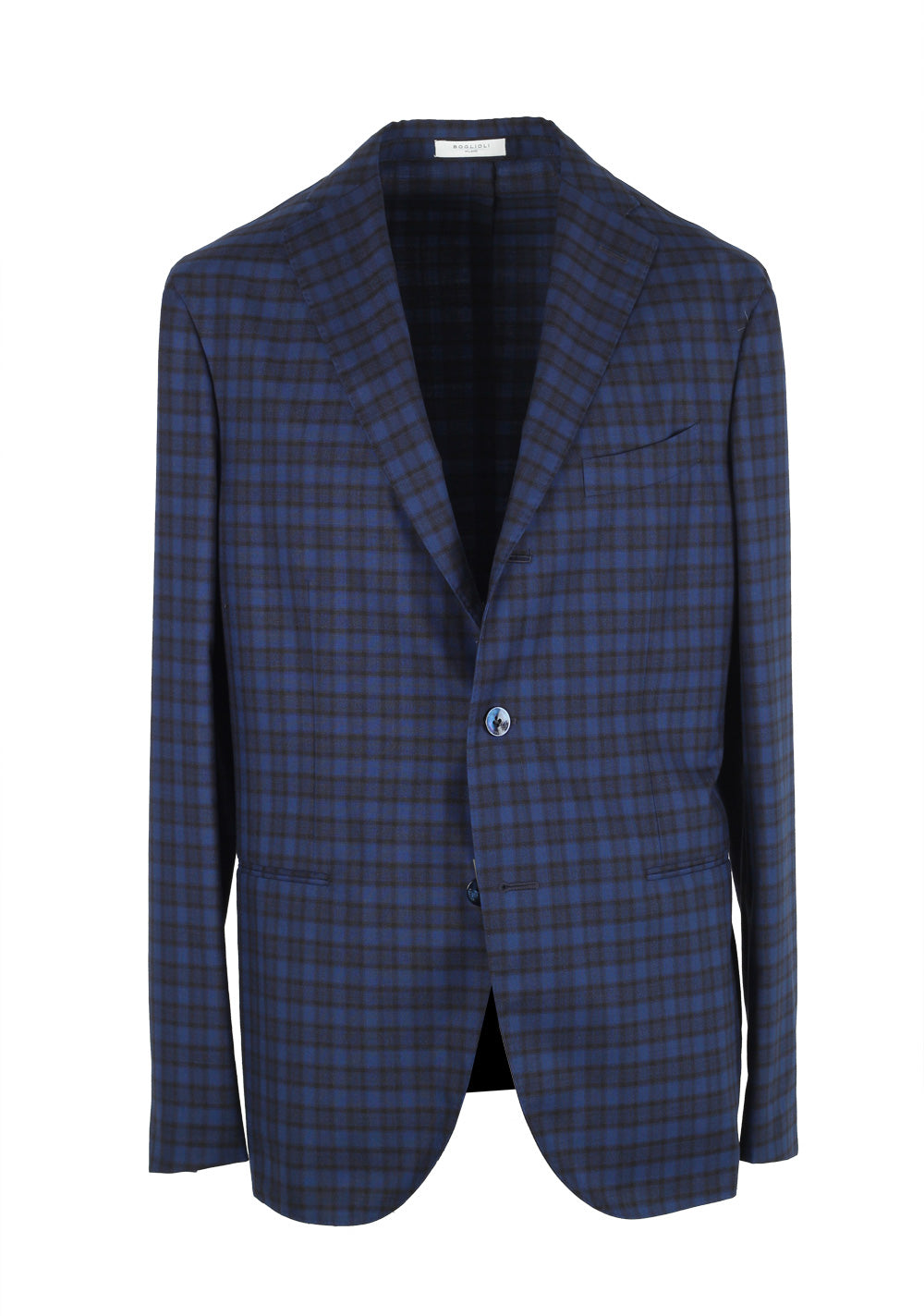 Boglioli K Jacket Blue Checked Suit