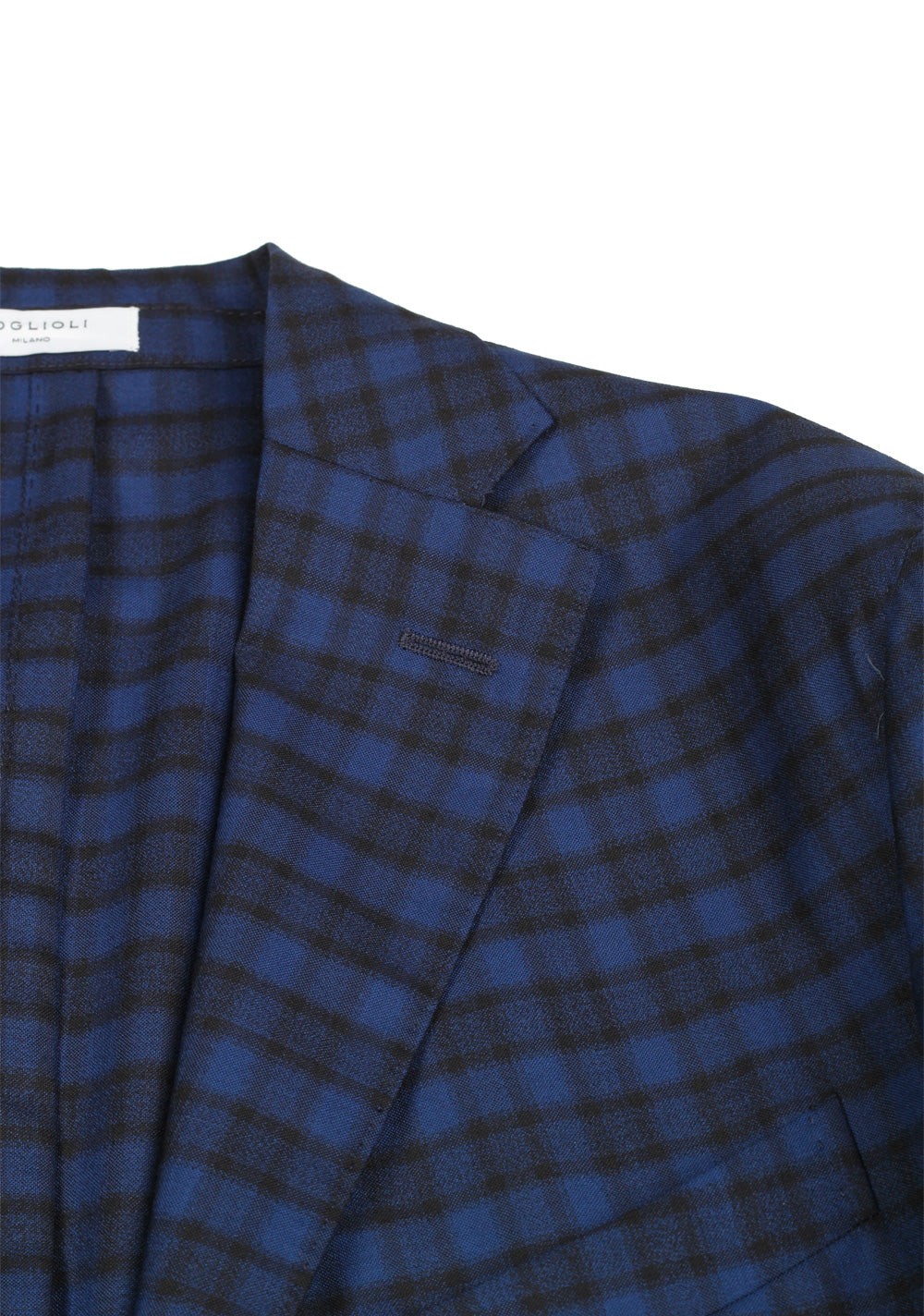 Boglioli K Jacket Blue Checked Suit