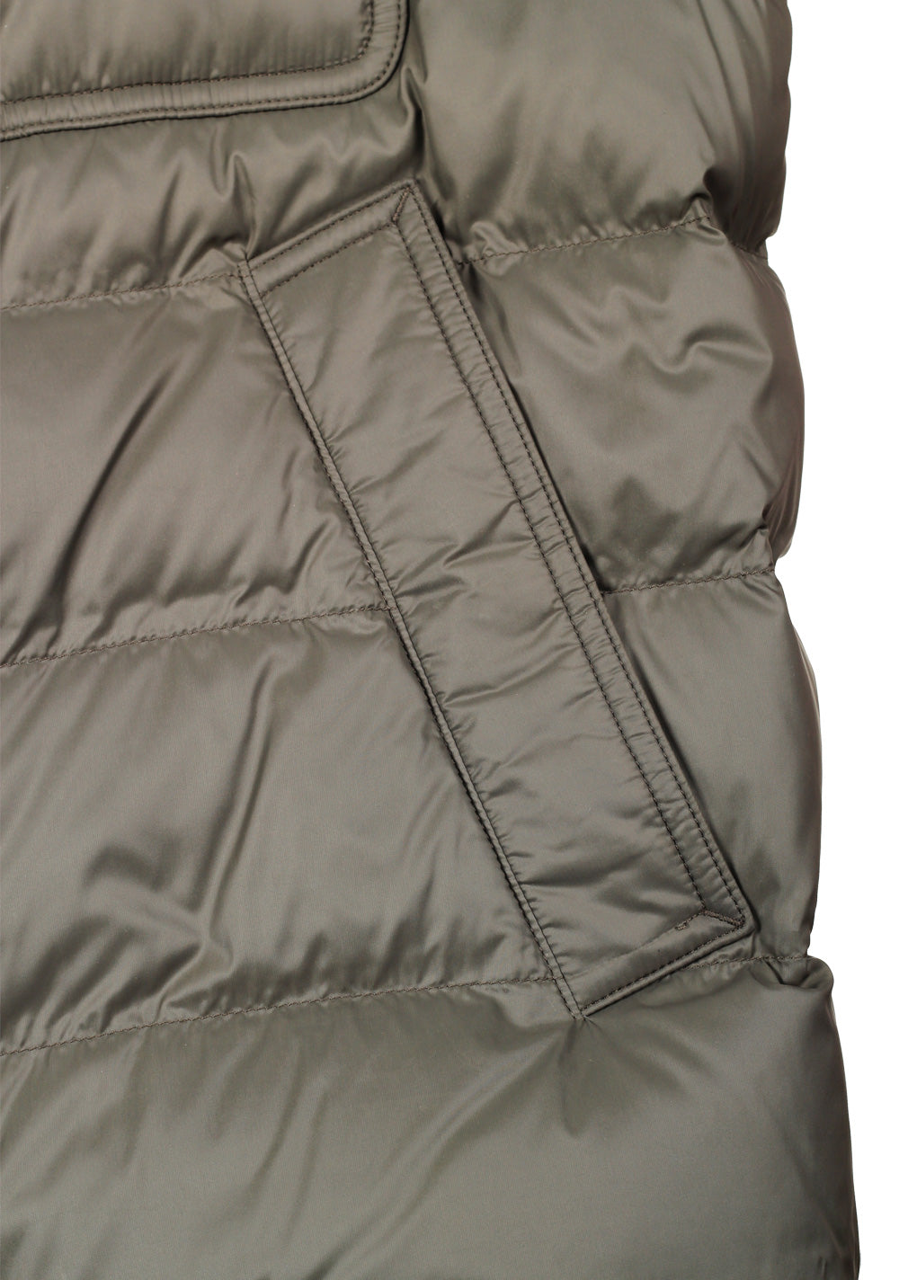 TOM FORD Taupe Quilted Shell Down Gilet Vest Size 48 / 38R U.S. Outerwear