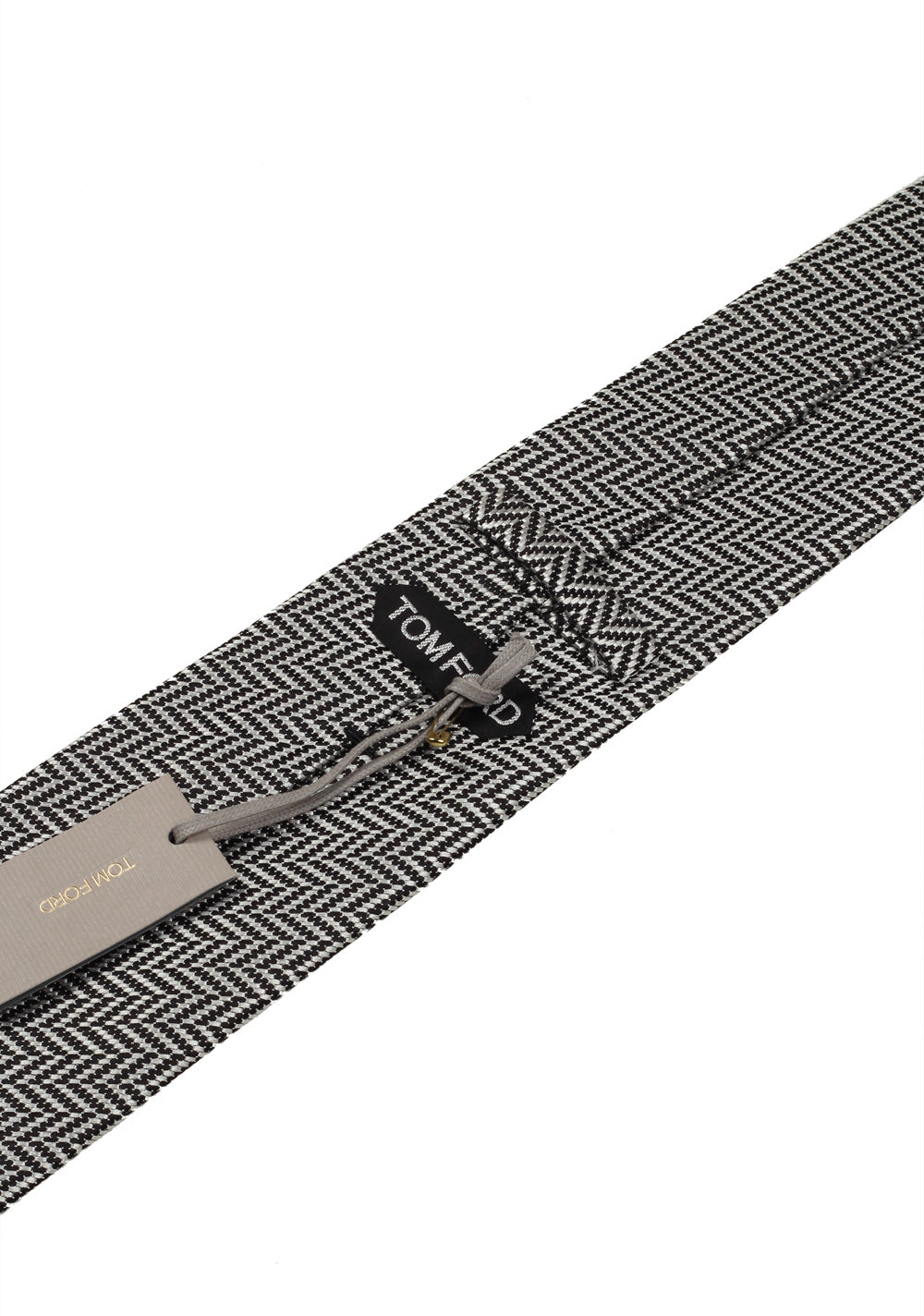 TOM FORD Patterned Gray Tie In Silk