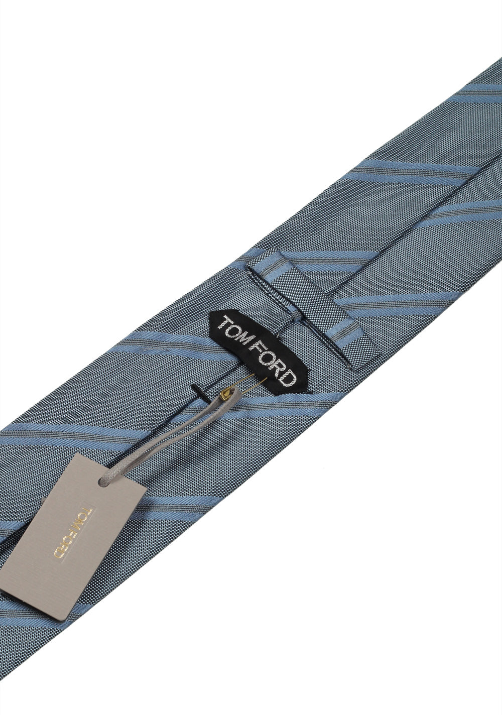 TOM FORD Striped Blue Tie In Silk
