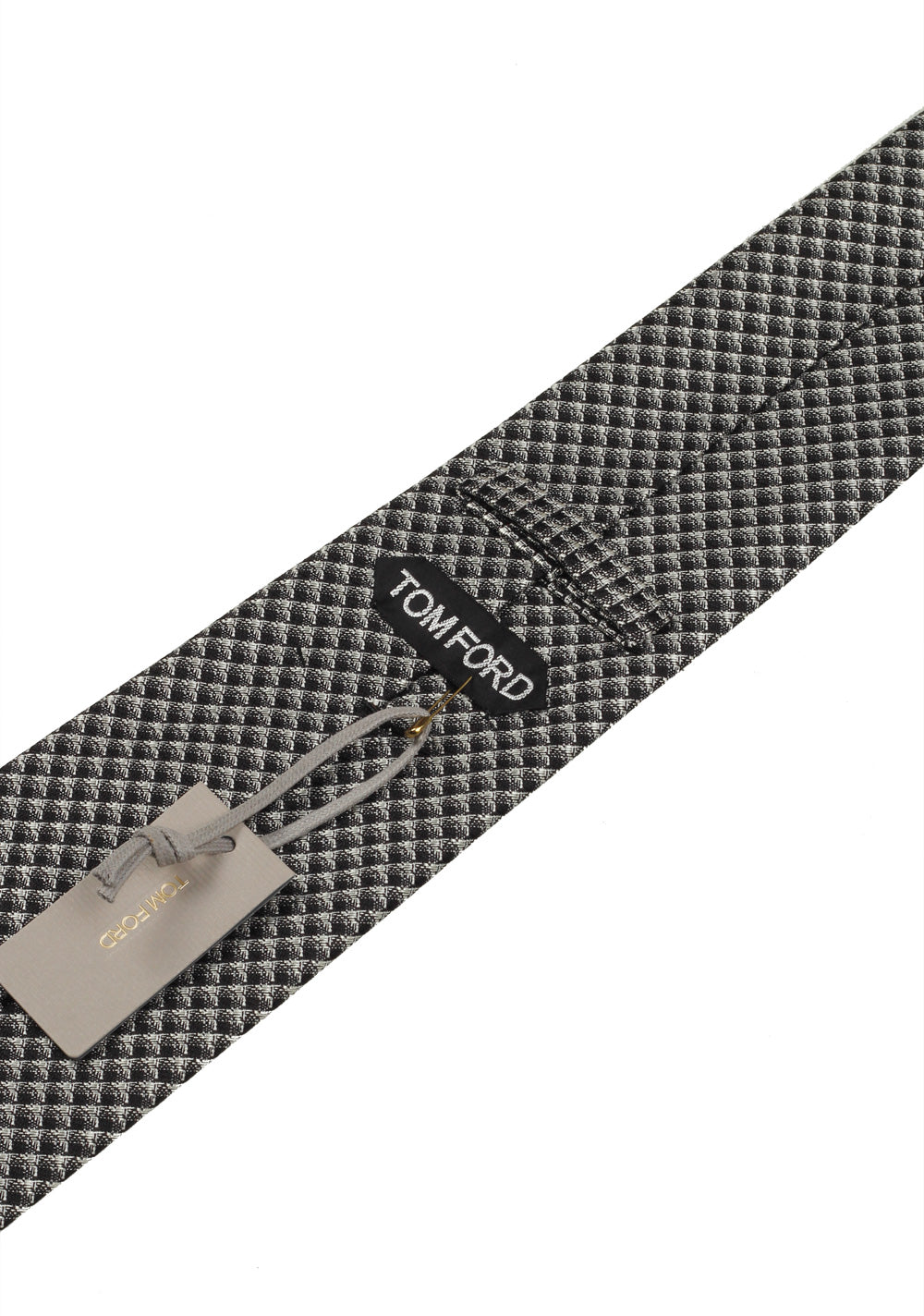 TOM FORD Patterned Gray Tie In Silk