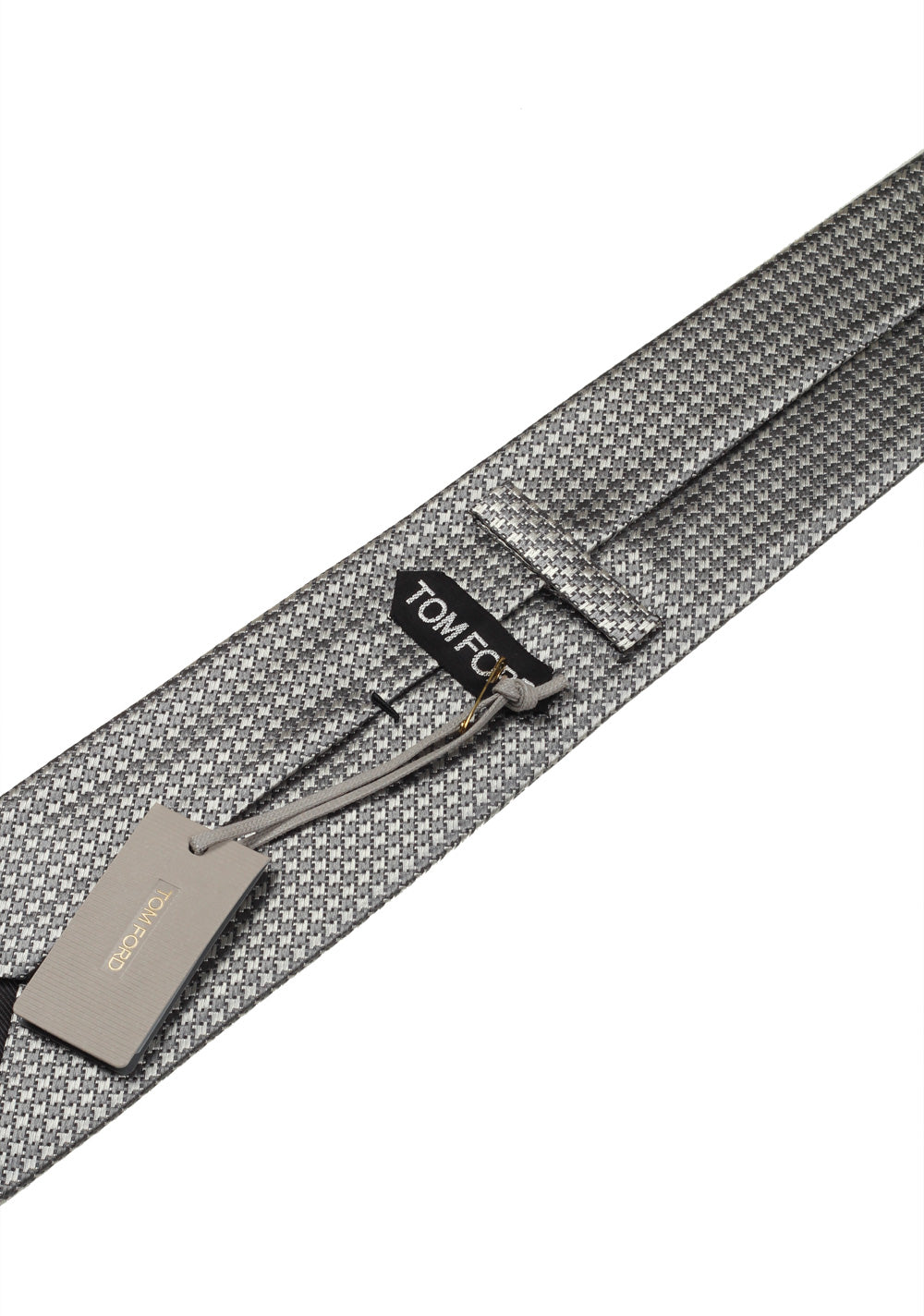 TOM FORD Patterned Gray Tie In Silk