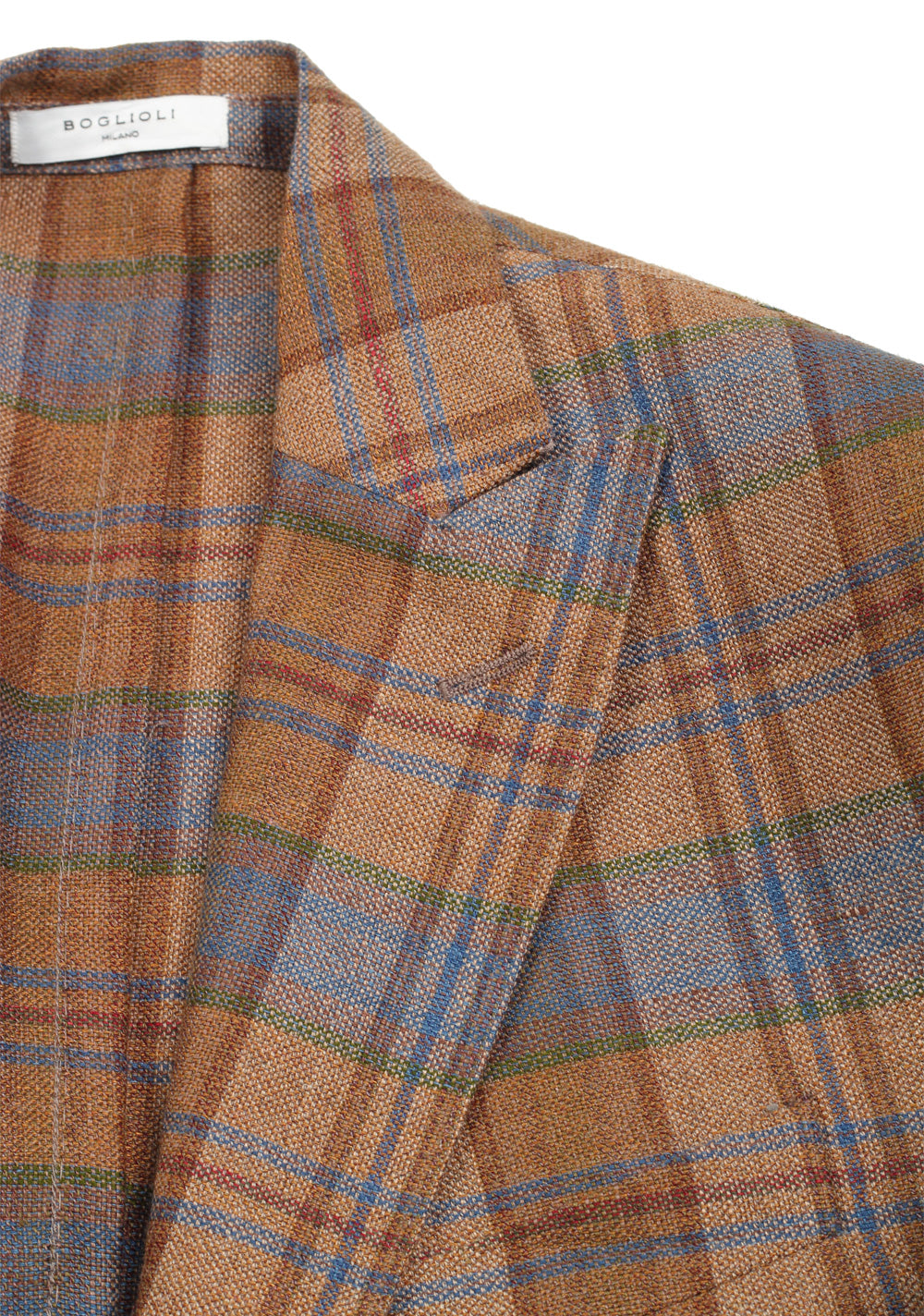 Boglioli K Jacket Brown Checked Sport Coat Size 48 / 38R U.S.