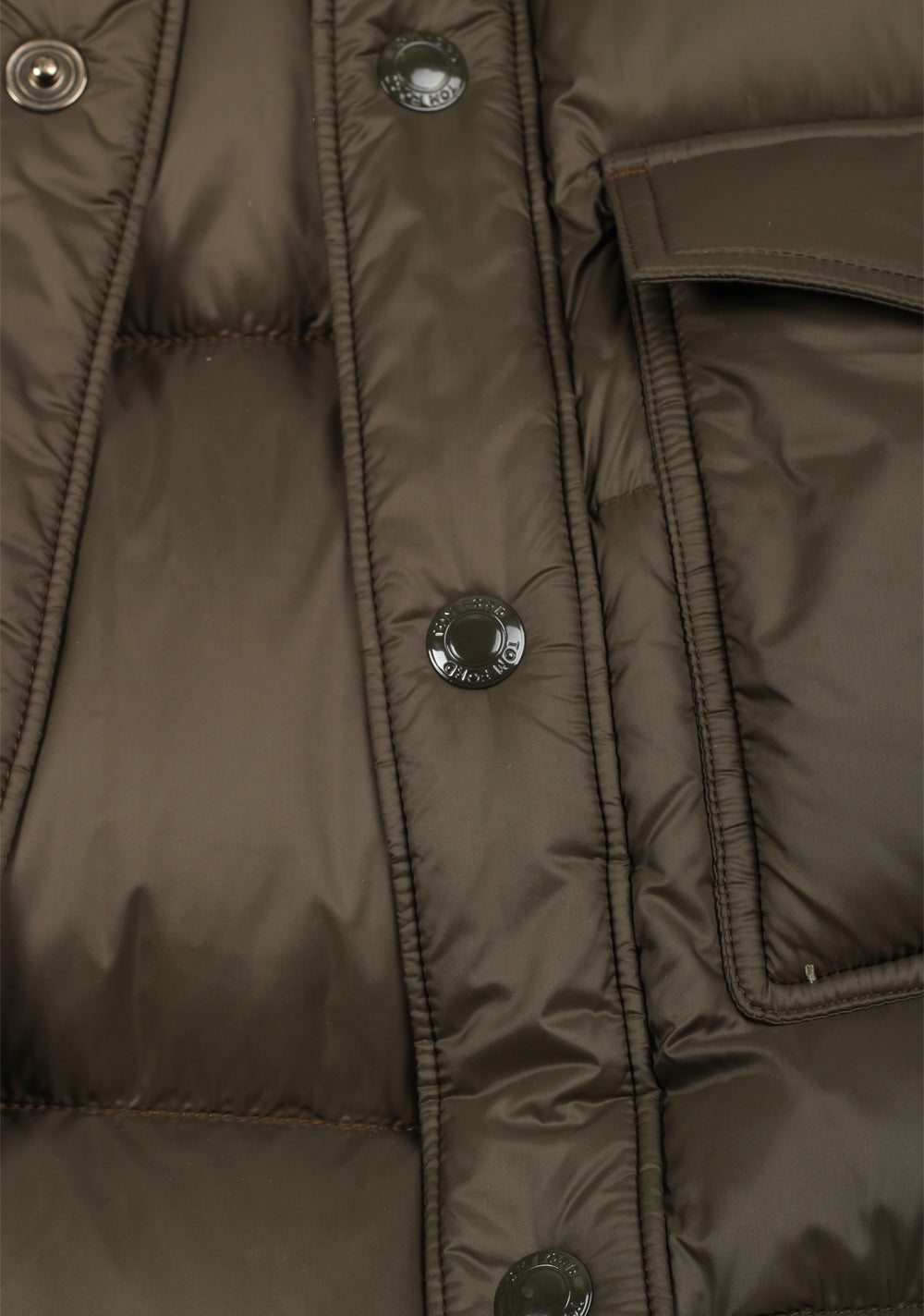 TOM FORD Taupe Quilted Down Jacket Coat Size 50 / 40R U.S. Outerwear