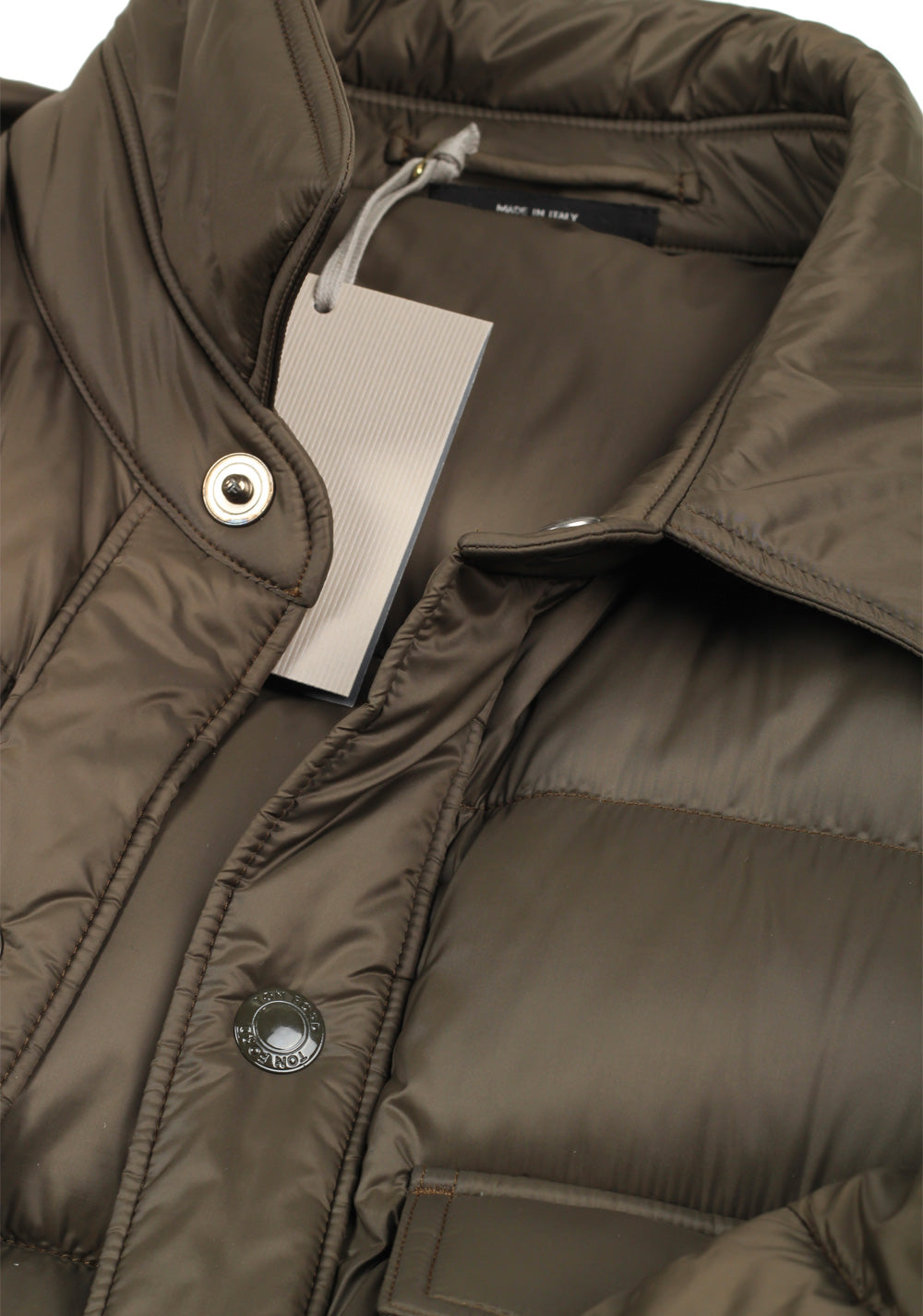 TOM FORD Taupe Quilted Down Jacket Coat Size 50 / 40R U.S. Outerwear