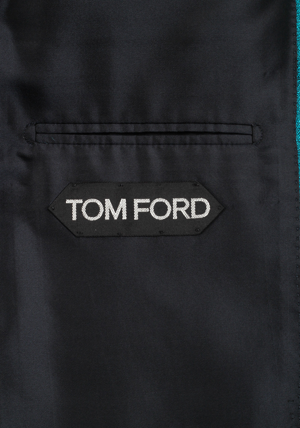TOM FORD Shelton Teal Tuxedo Dinner Jacket Size 52 / 42R U.S.