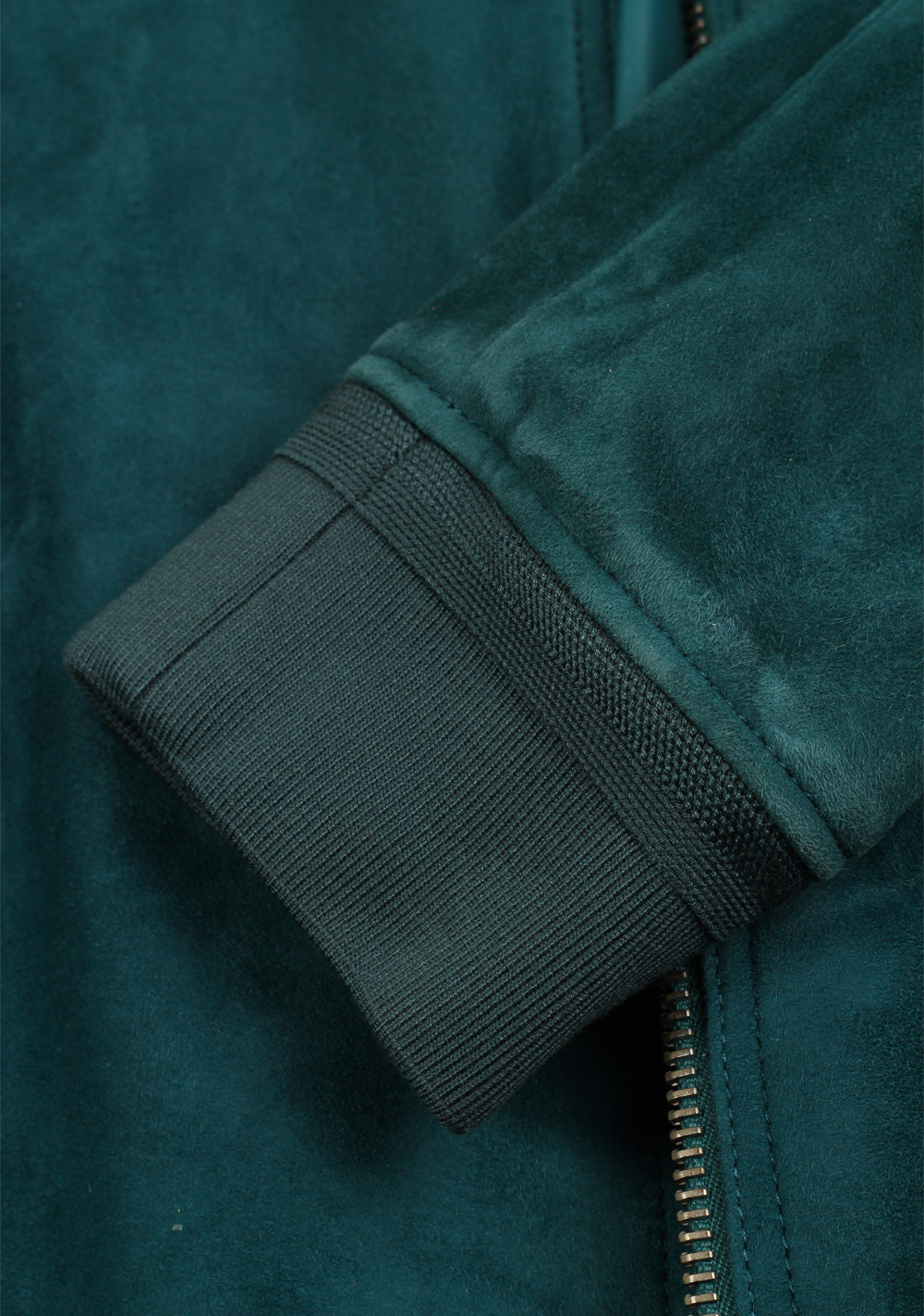 TOM FORD Green Lamb Suede Bomber Jacket Size 50 / 40R U.S.