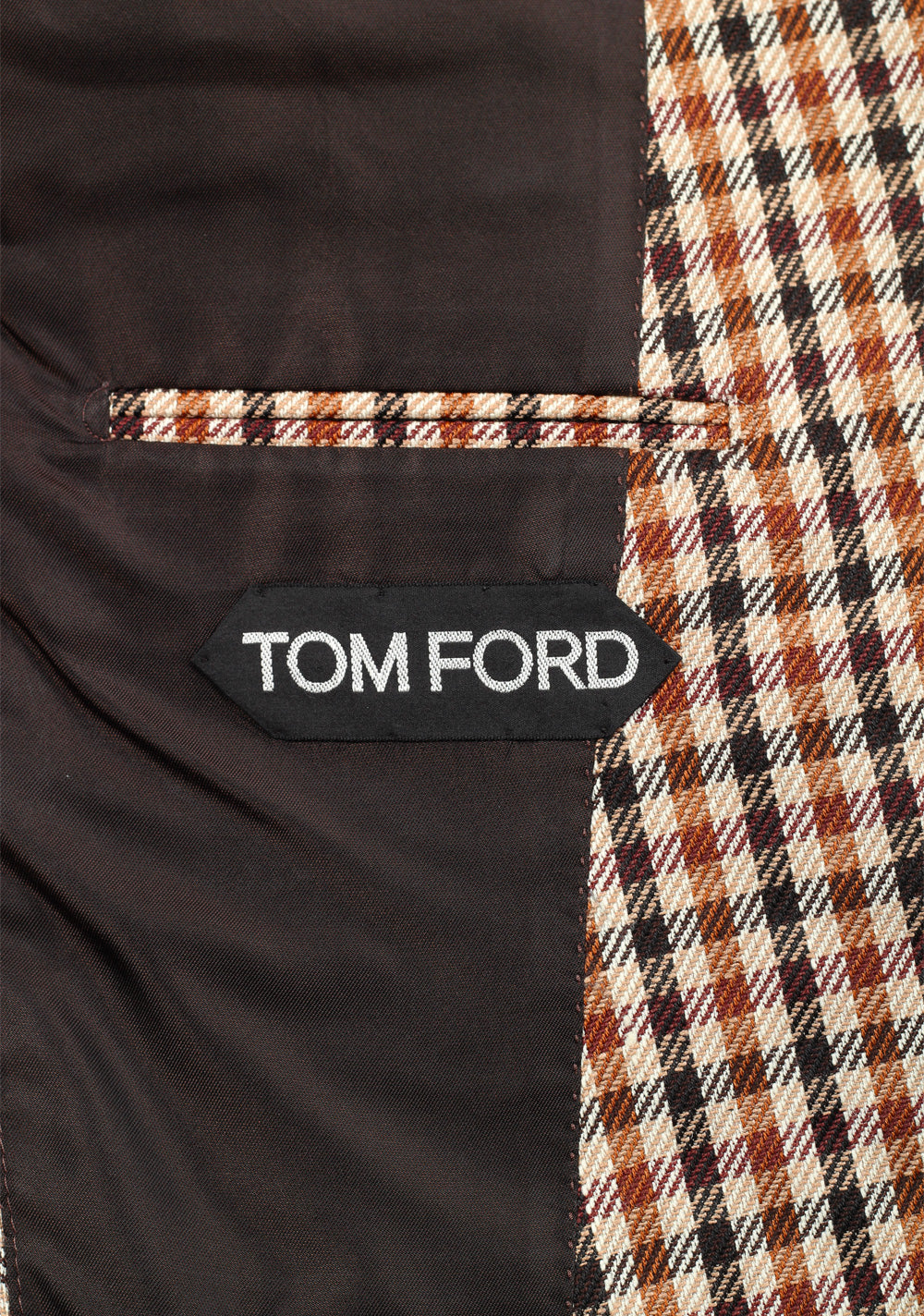 TOM FORD Atticus Brown Checked Sport Coat Size 46 / 36R U.S.