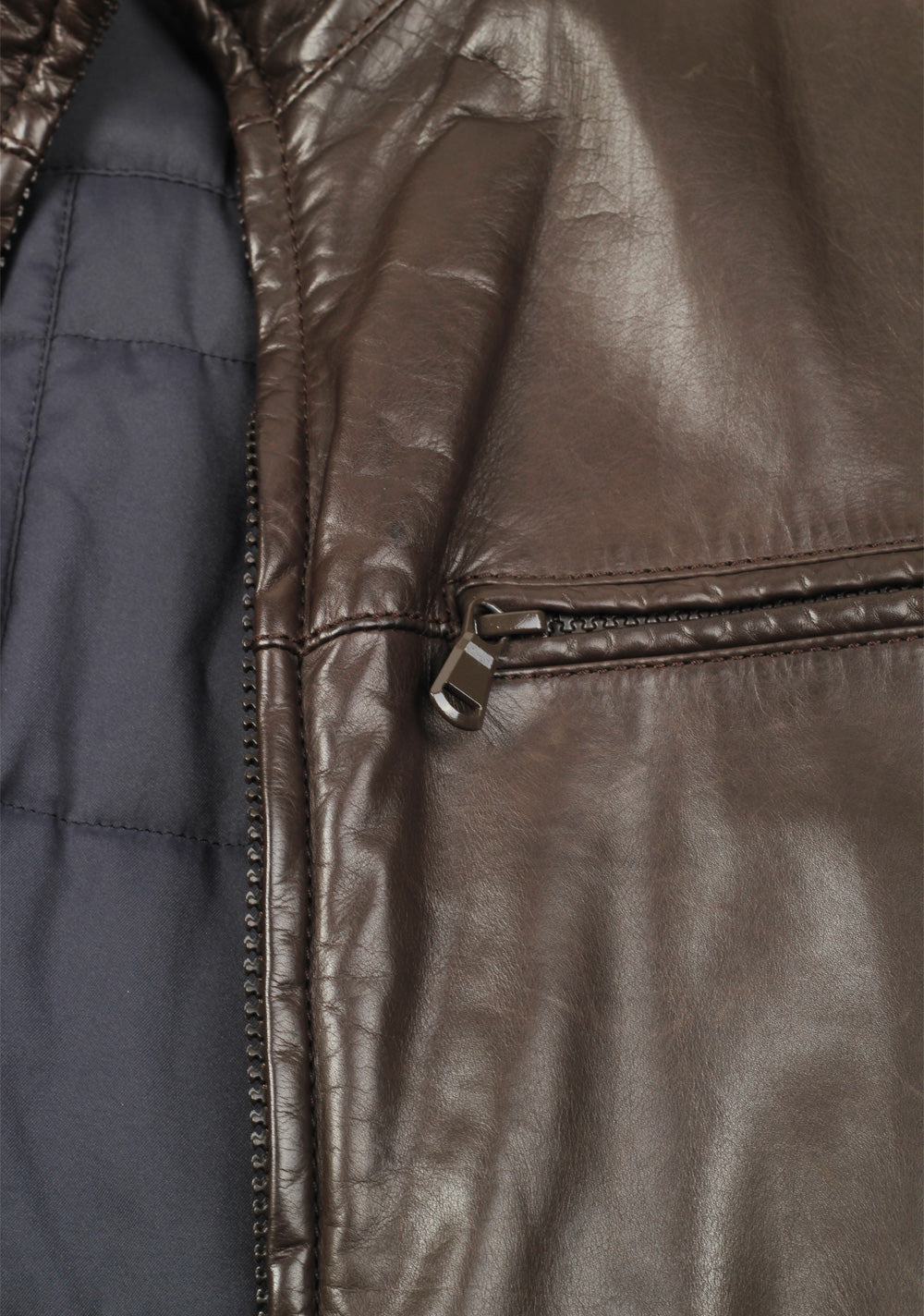 Brunello Cucinelli Reversible Brown Leather Jacket Size Medium / 50 / 40R U.S.