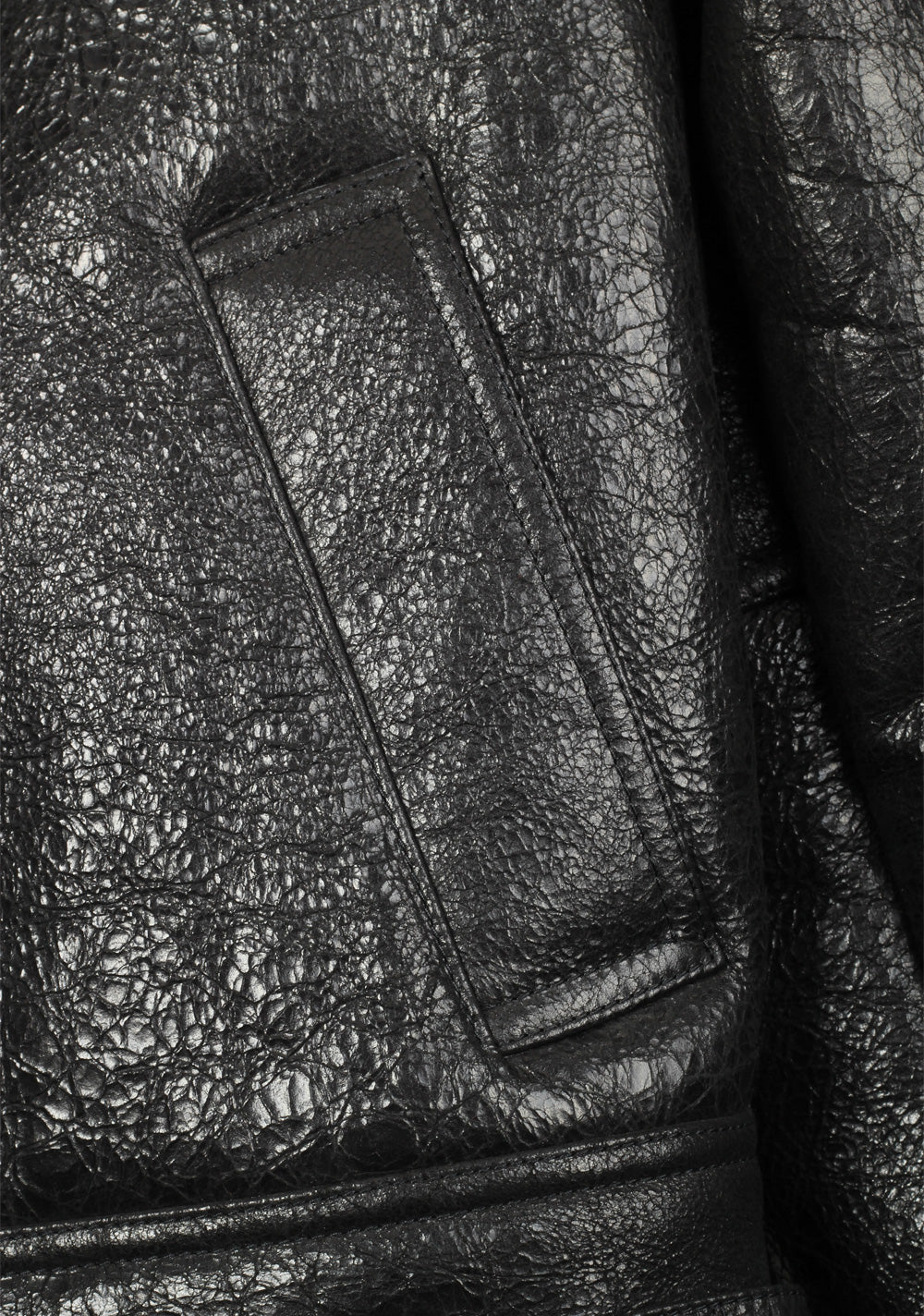 Saint Laurent Paris Black Shearling Leather Jacket Size 50 / 40R U.S.