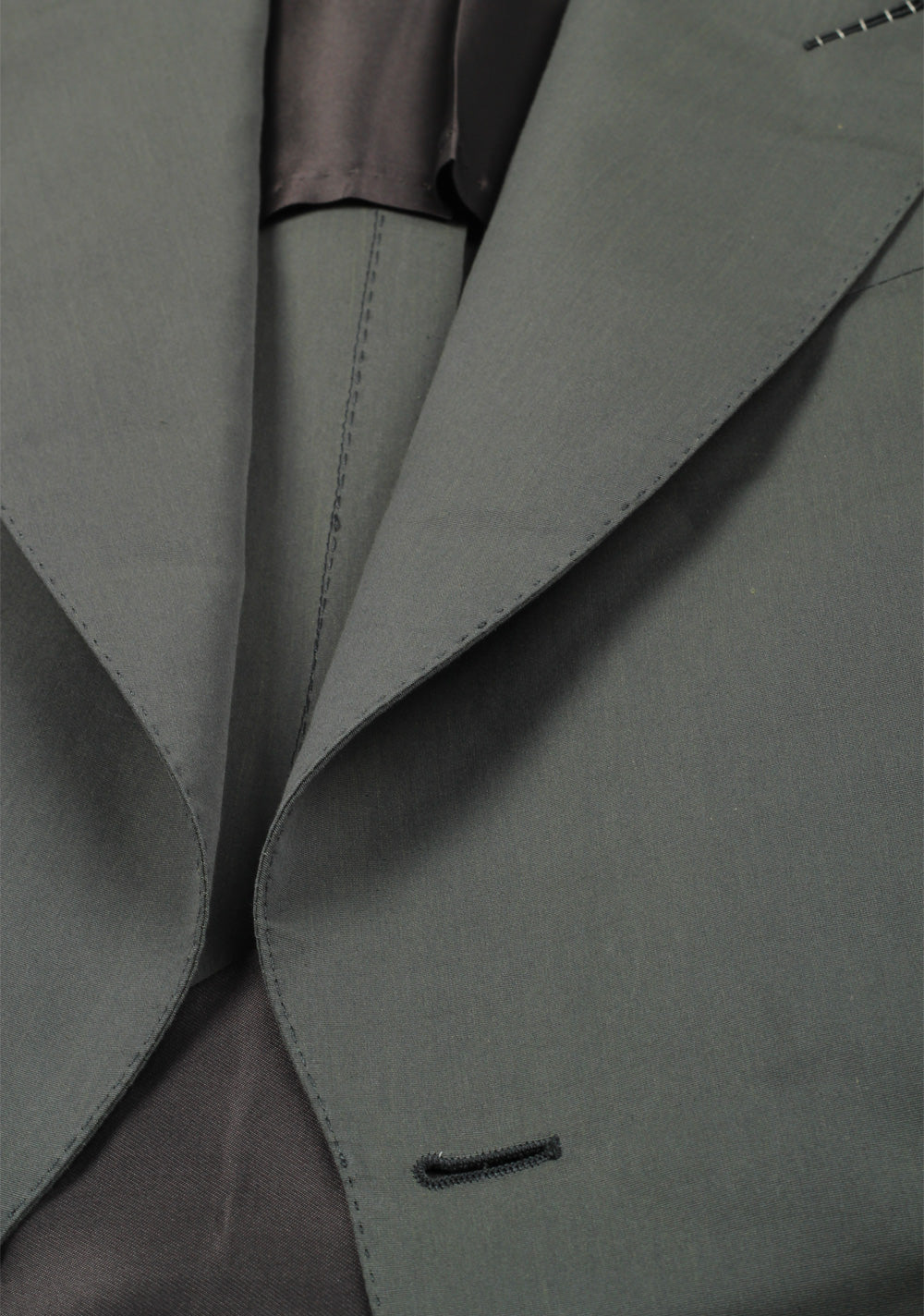 TOM FORD Atticus Green Sport Coat Size 44 / 34R U.S. In Cotton Silk