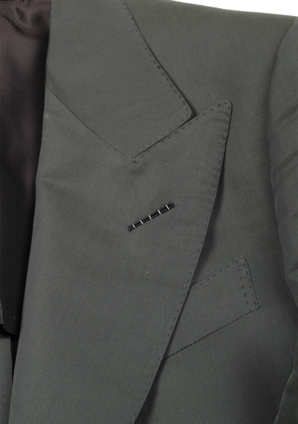 TOM FORD Atticus Green Sport Coat Size 44 / 34R U.S. In Cotton Silk