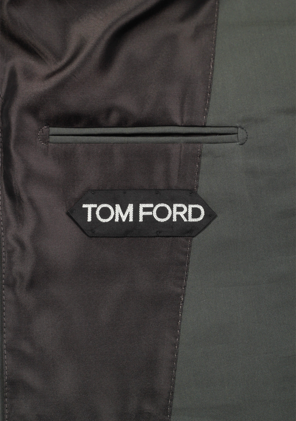 TOM FORD Atticus Green Sport Coat Size 44 / 34R U.S. In Cotton Silk