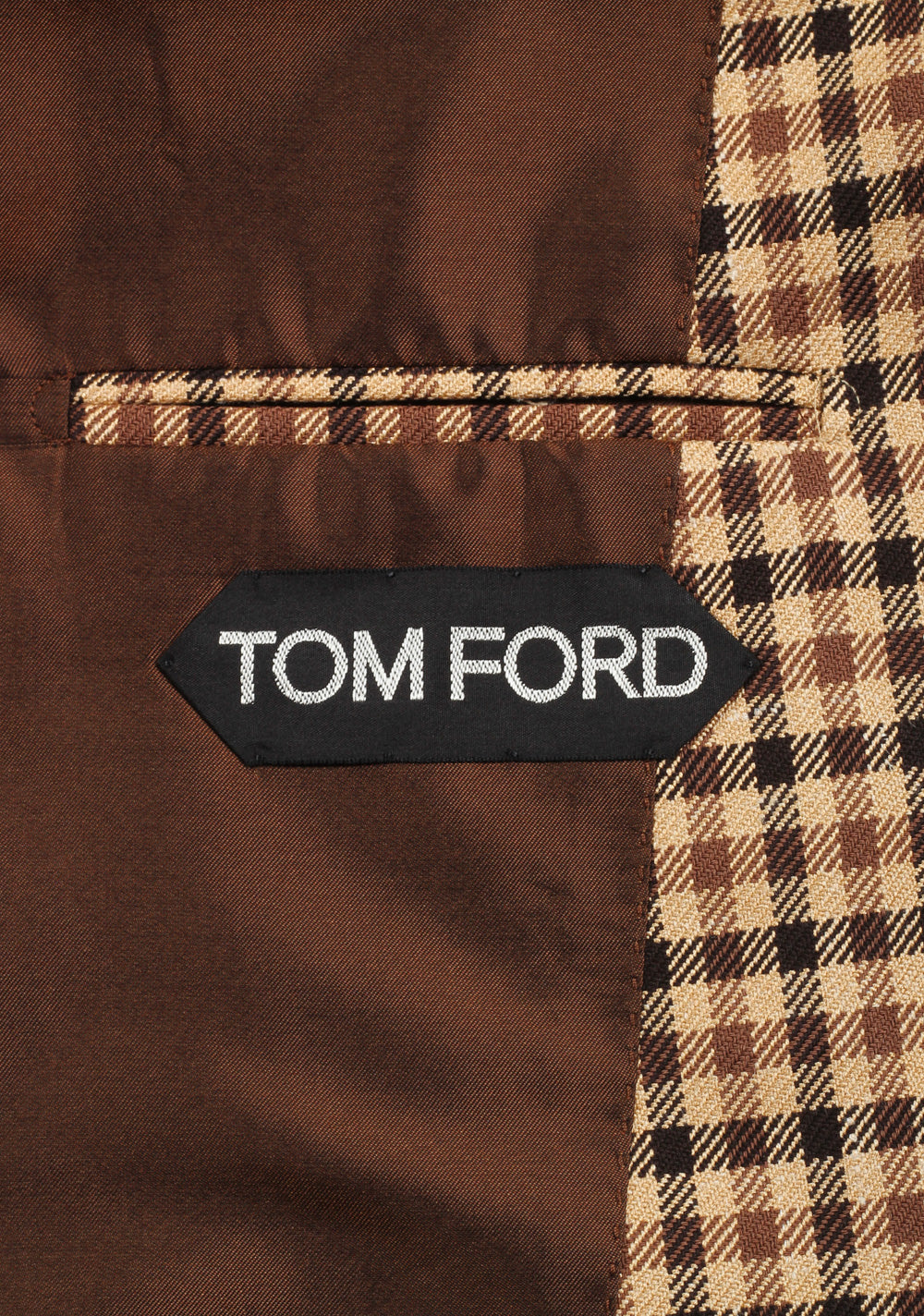 TOM FORD Shelton Checked Brown Sport Coat Size 52 / 42R U.S.