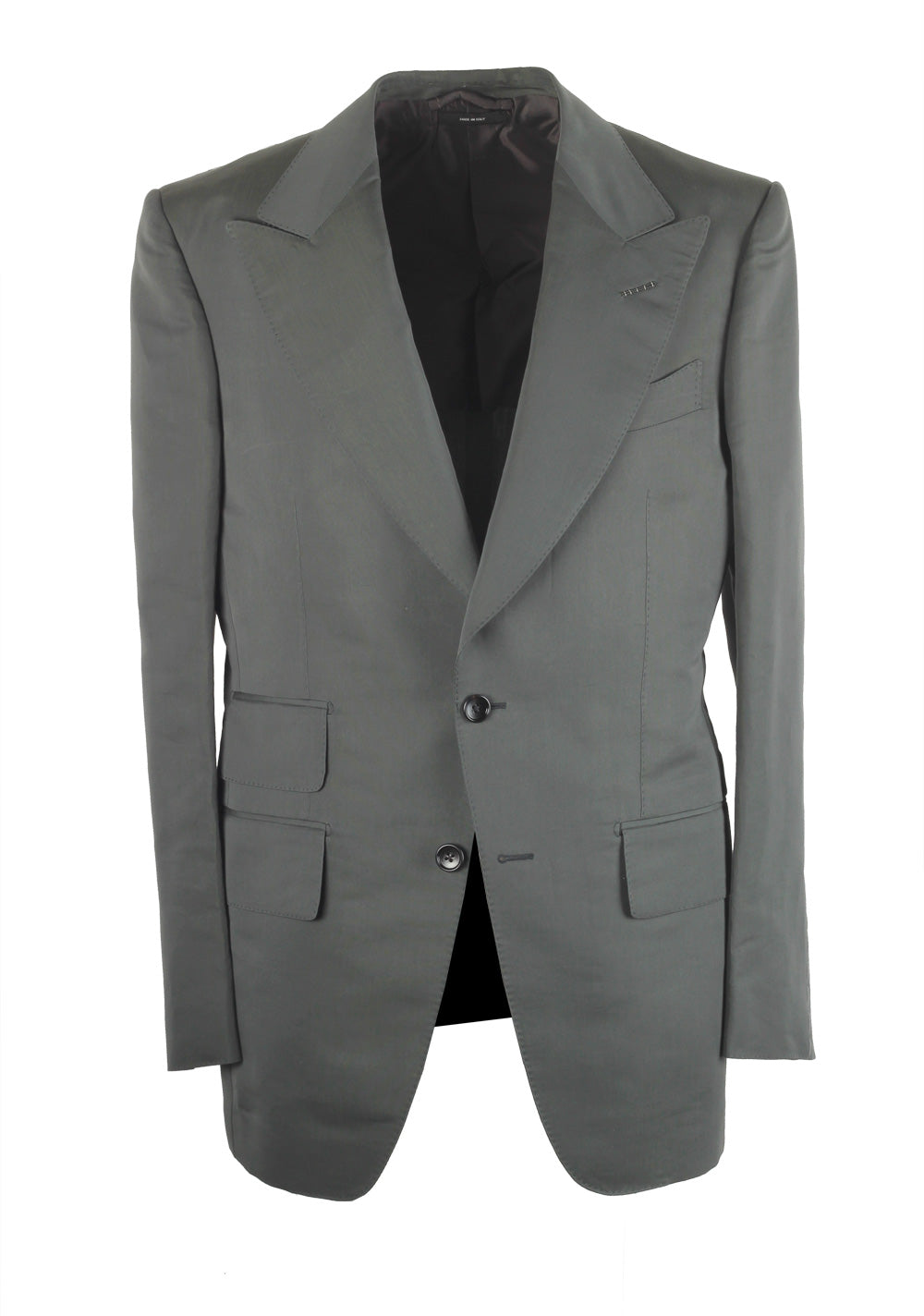 TOM FORD Atticus Green Cotton Silk Suit