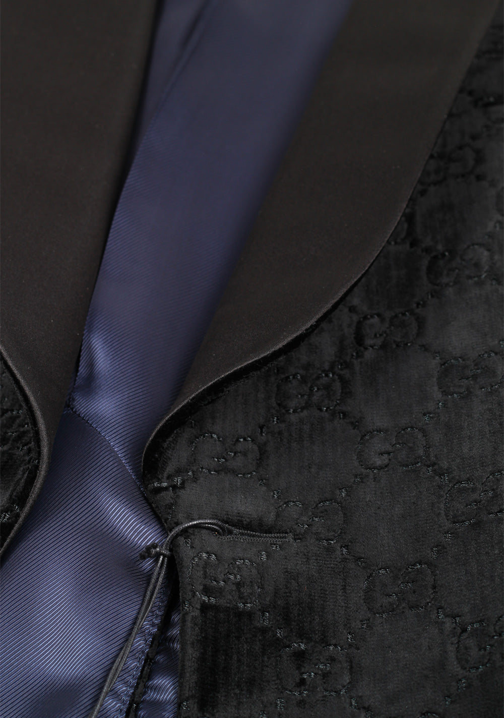 Gucci Velvet Monogram Tuxedo Cocktail Dinner Jacket Size 54 / 44R U.S.