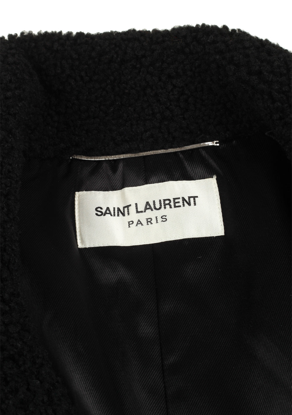 Saint Laurent Paris Gray Shearling Over Coat Size 48 / 38R U.S.