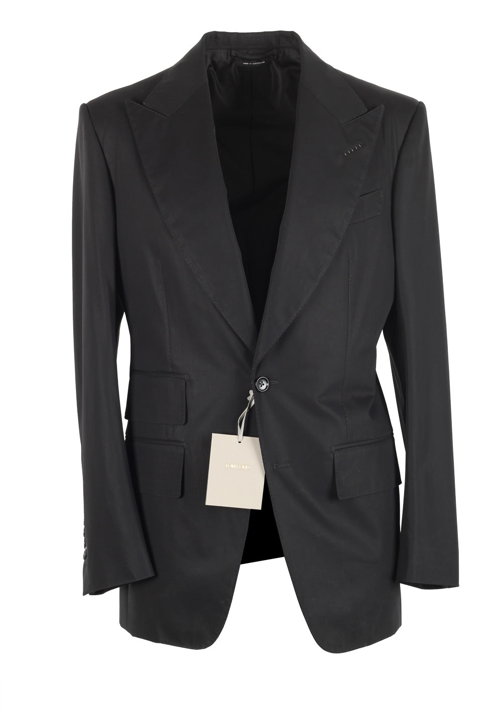 TOM FORD Atticus Black Sport Coat Size 46 / 36R U.S. In Cotton