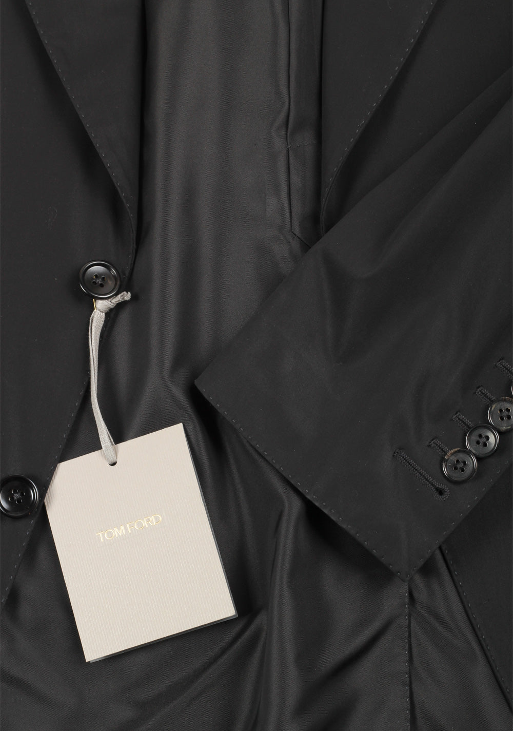 TOM FORD Atticus Black Sport Coat Size 46 / 36R U.S. In Cotton