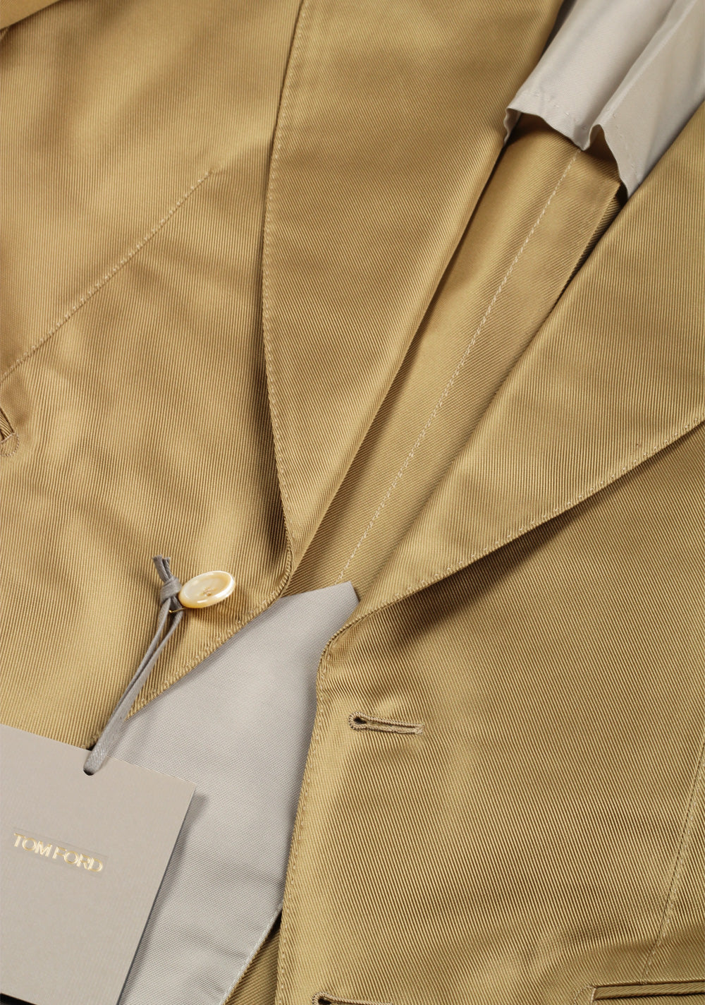 TOM FORD Atticus Gold Suit Size 46 / 36R U.S. In Silk