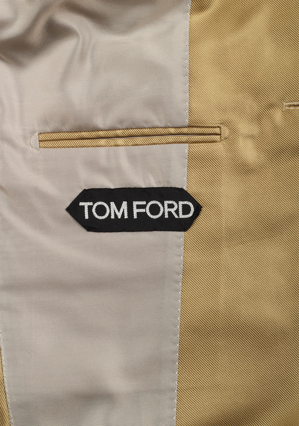 TOM FORD Atticus Gold Suit Size 46 / 36R U.S. In Silk