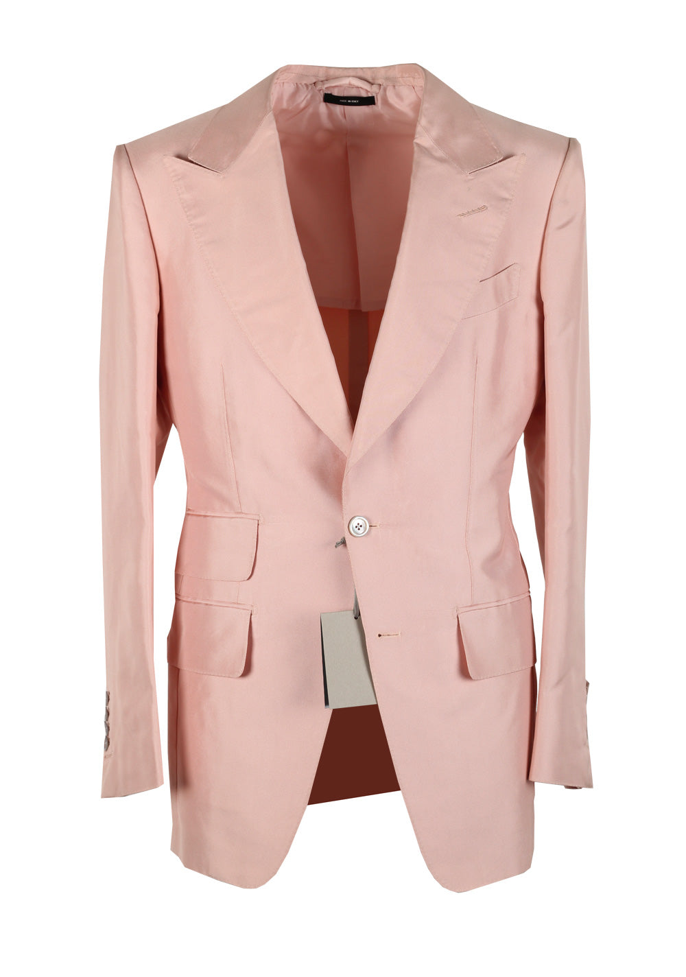 TOM FORD Atticus Pink Suit Size 46 36R In Silk – Costume Limité