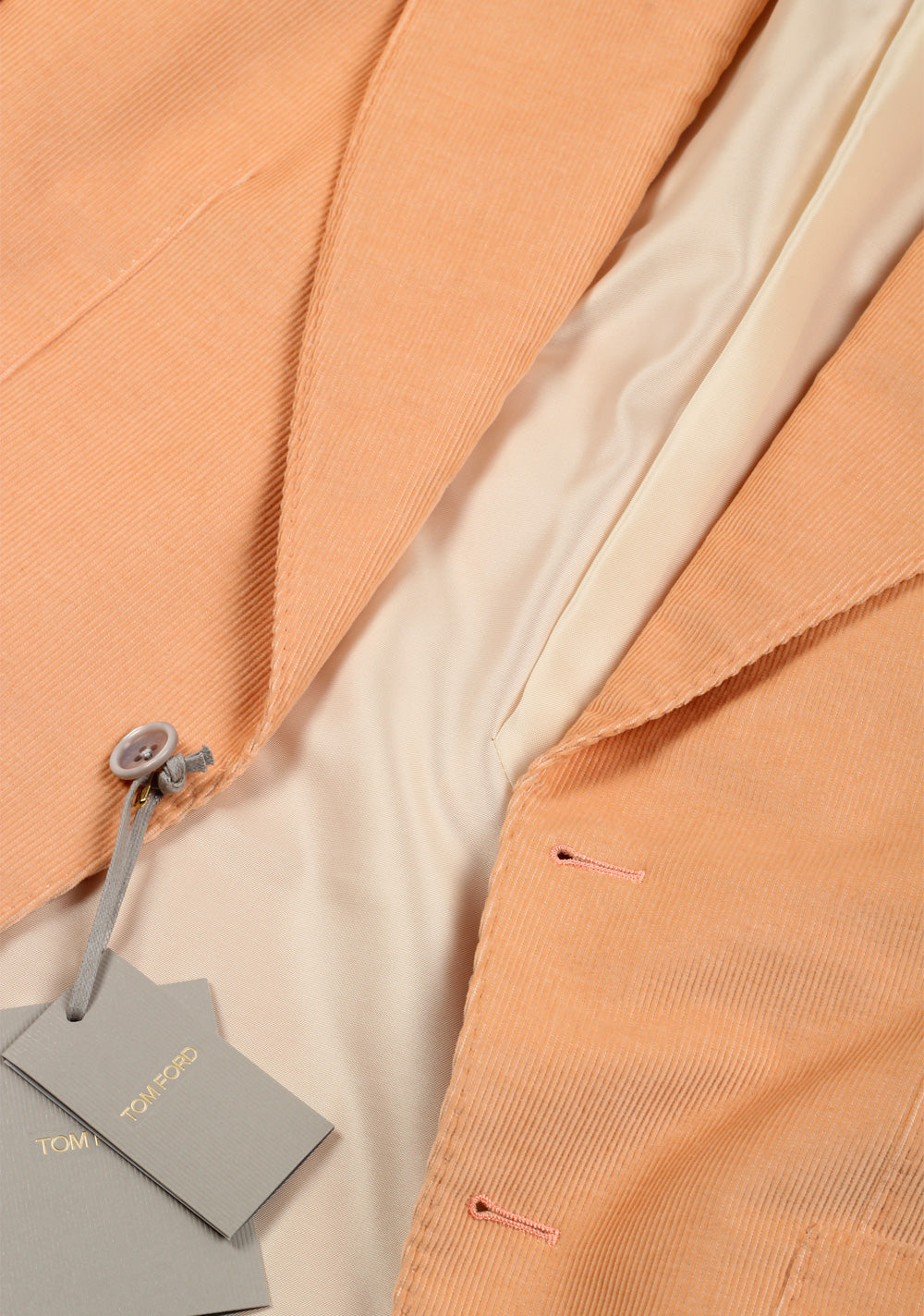 TOM FORD Atticus Orange Corduroy Suit Size 46 / 36R U.S.