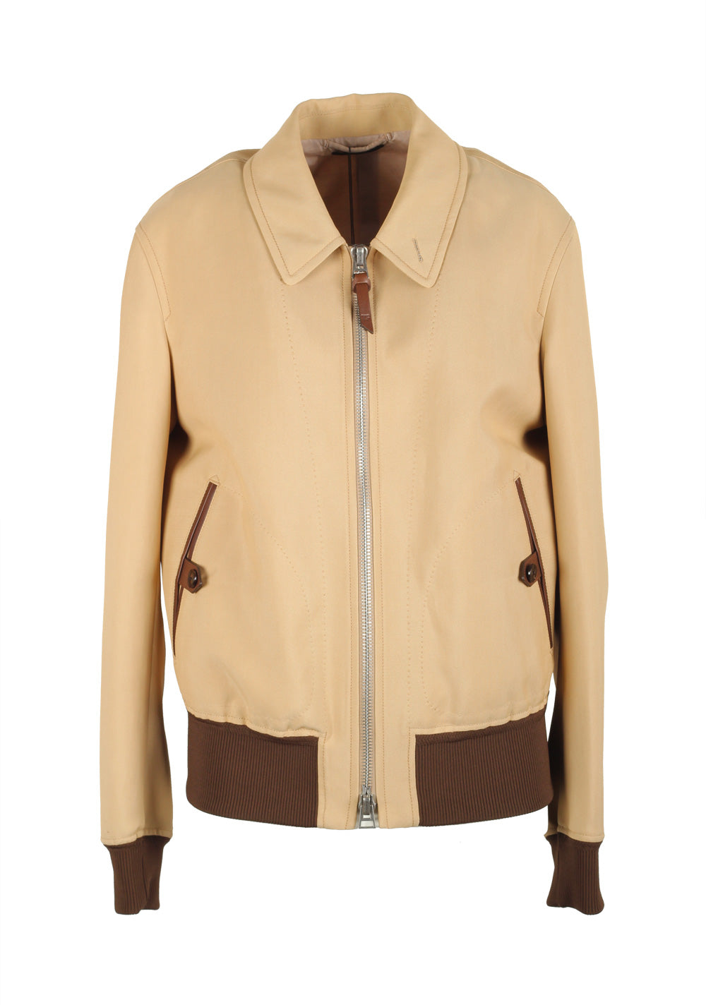 TOM FORD Beige Bomber Jacket Size 50 / 40R U.S.