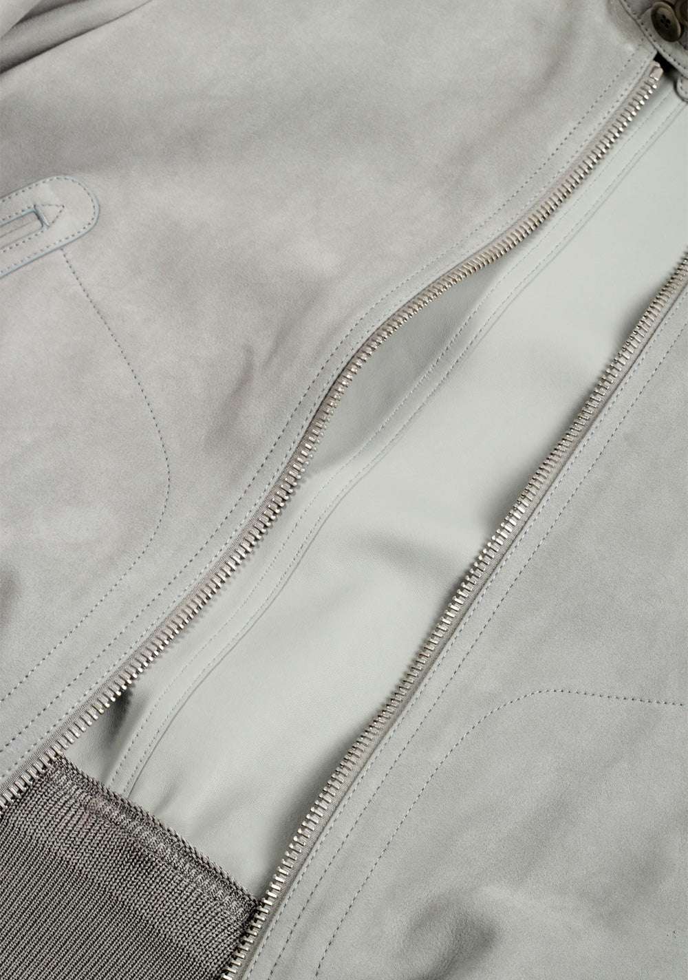 TOM FORD Gray Lamb Suede Bomber Jacket Size 50 / 40R U.S.
