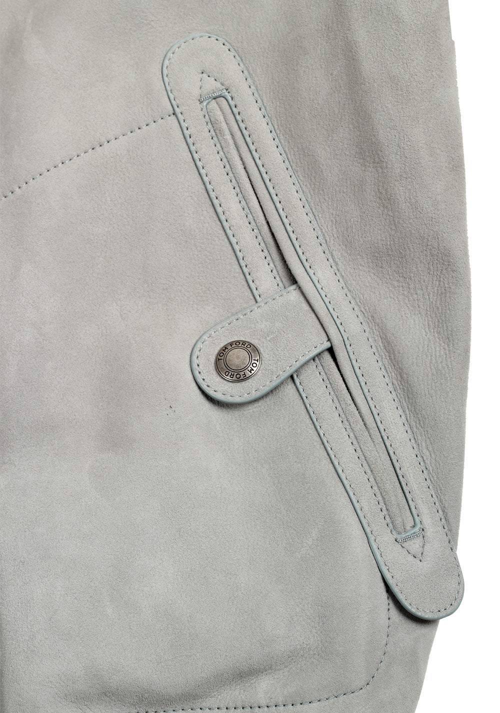 TOM FORD Gray Lamb Suede Bomber Jacket Size 50 / 40R U.S.