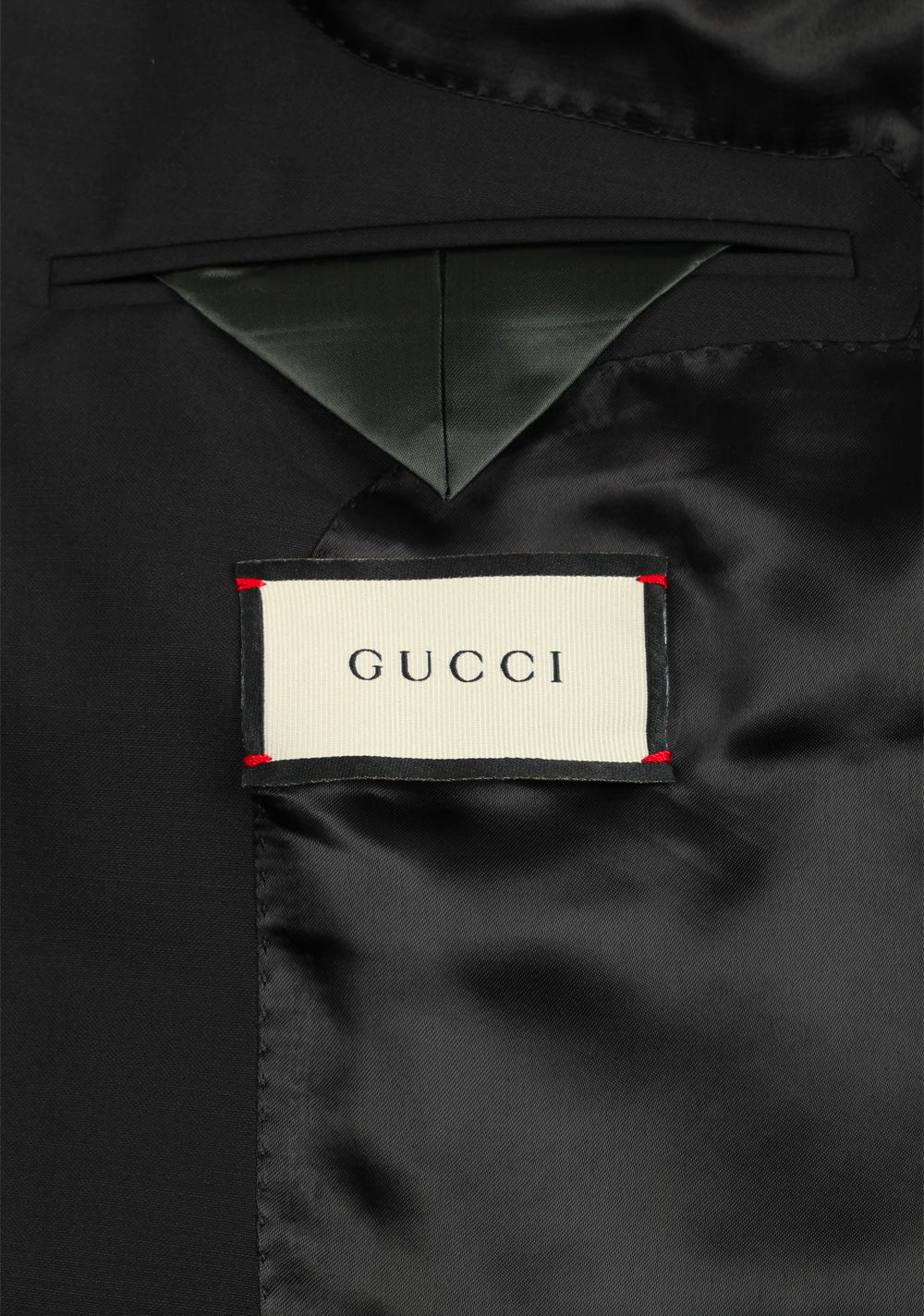 Gucci Black Suit Size 50 / 40R U.S. In Wool Mohair