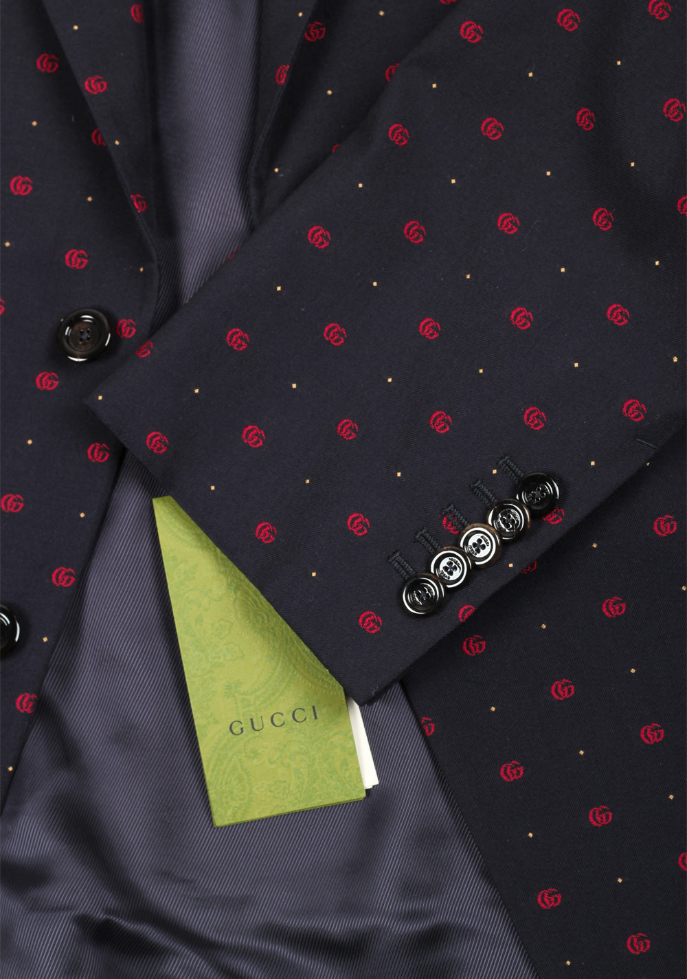 Gucci Blue Red GG Signature Suit