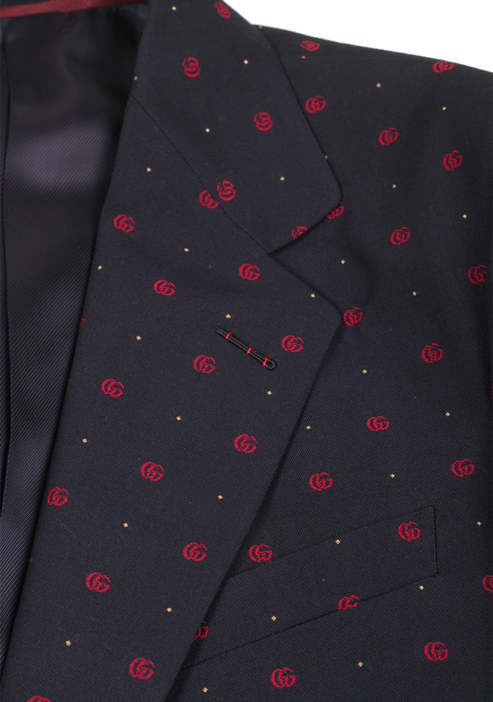 Gucci Blue Red GG Signature Suit
