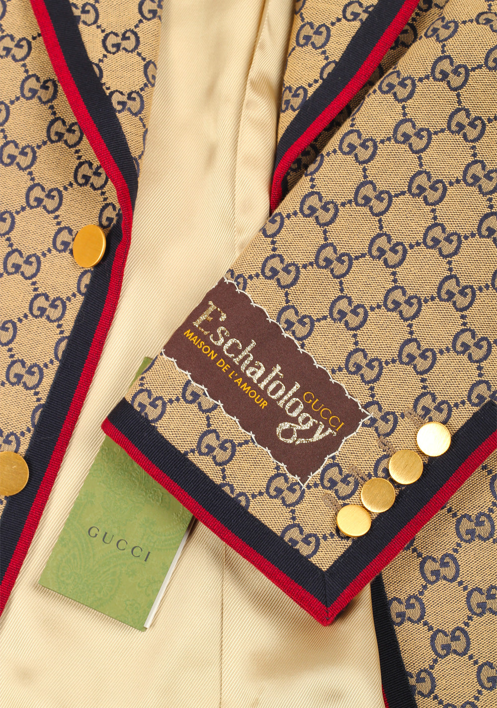 Gucci Beige GG Canvas Jacket Sport Coat