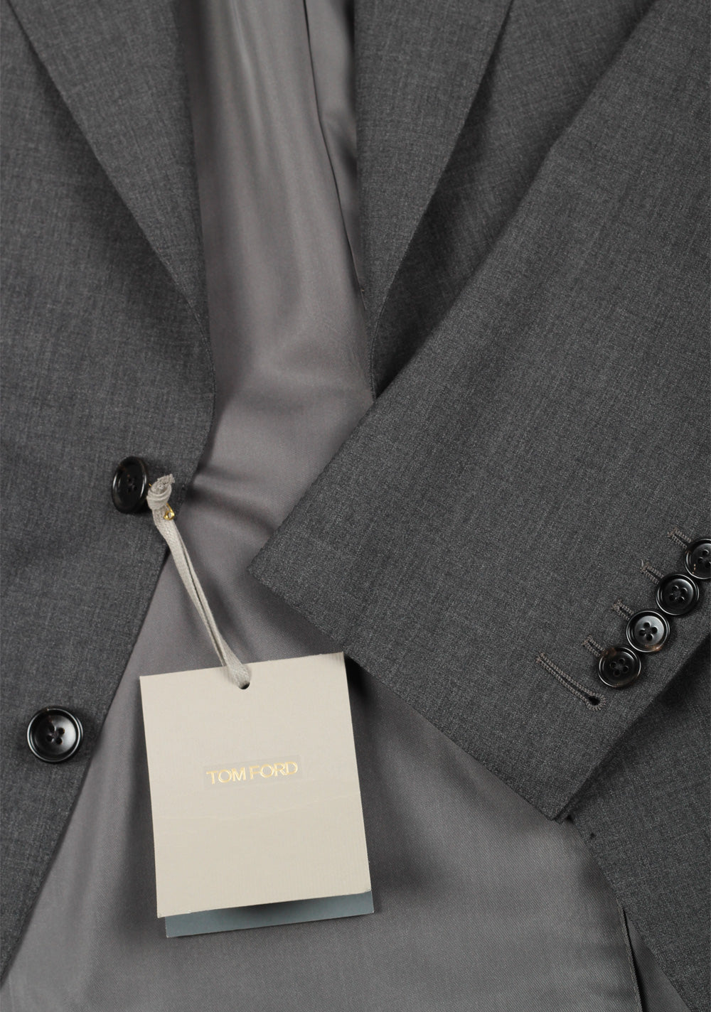 TOM FORD Shelton Gray Sport Coat Size 46 / 36R In Wool