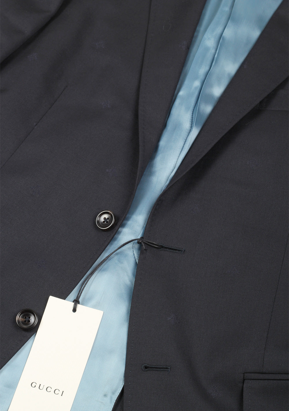 Gucci Blueish Gray Signature Bee Suit