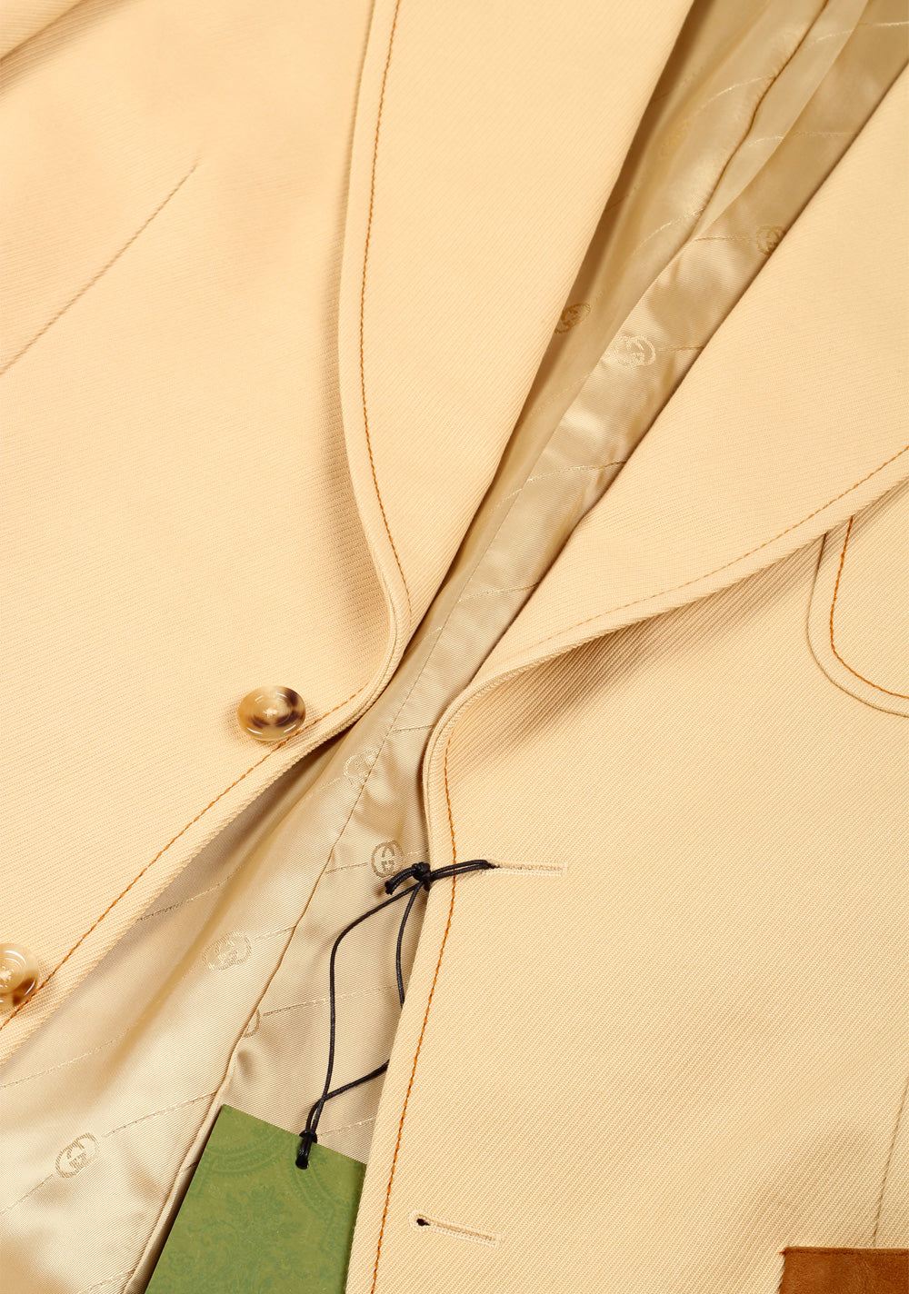 Gucci Cotton And Suede Tailored Signature Jacket Sport Coat
