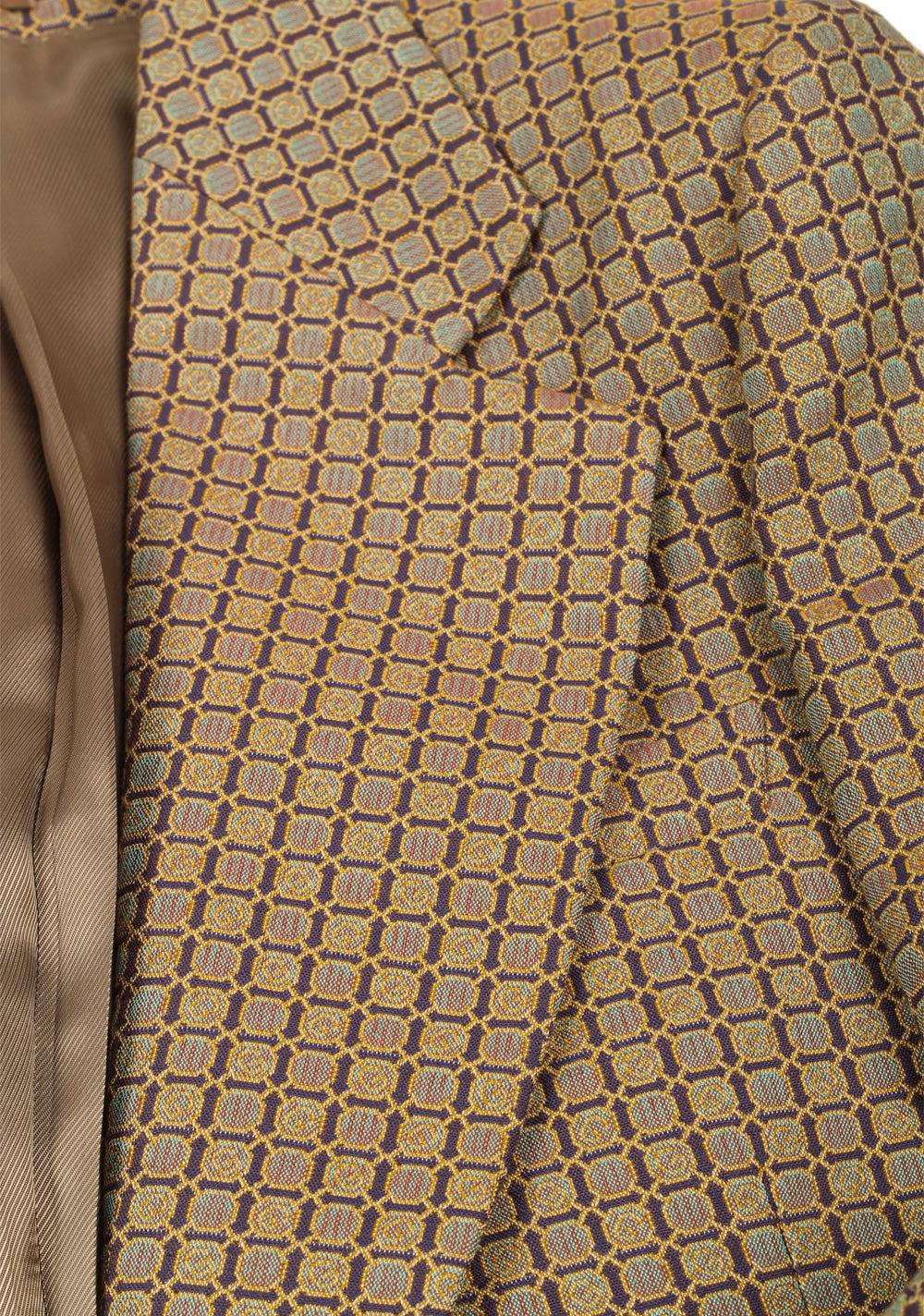 Gucci Beige Patterned Signature Blazer Sport Coat Size 46 / 36R U.S.