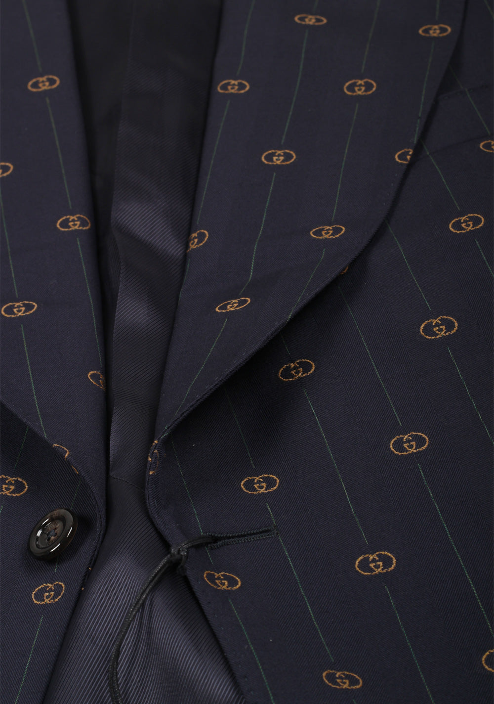 Gucci Blue GG Signature Suit Size 50 / 40R U.S. In Wool