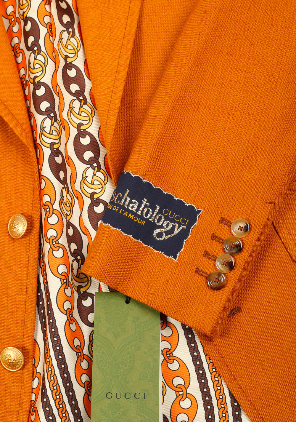 Gucci Pumpkin Blazer Sport Coat Size 44 / 34R U.S.
