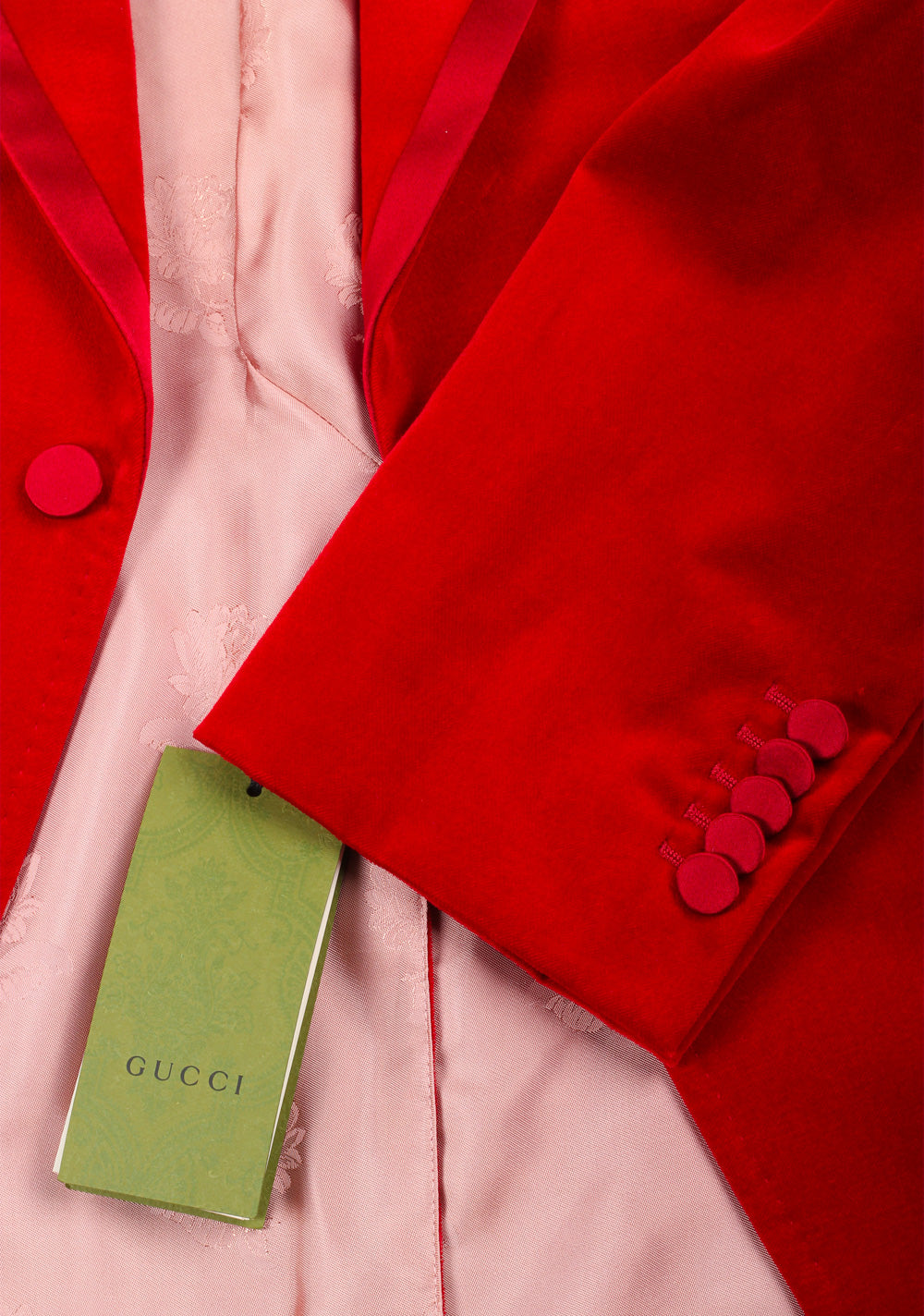 Gucci Red Signature Cocktail Dinner Jacket Size 48 / 38R U.S.