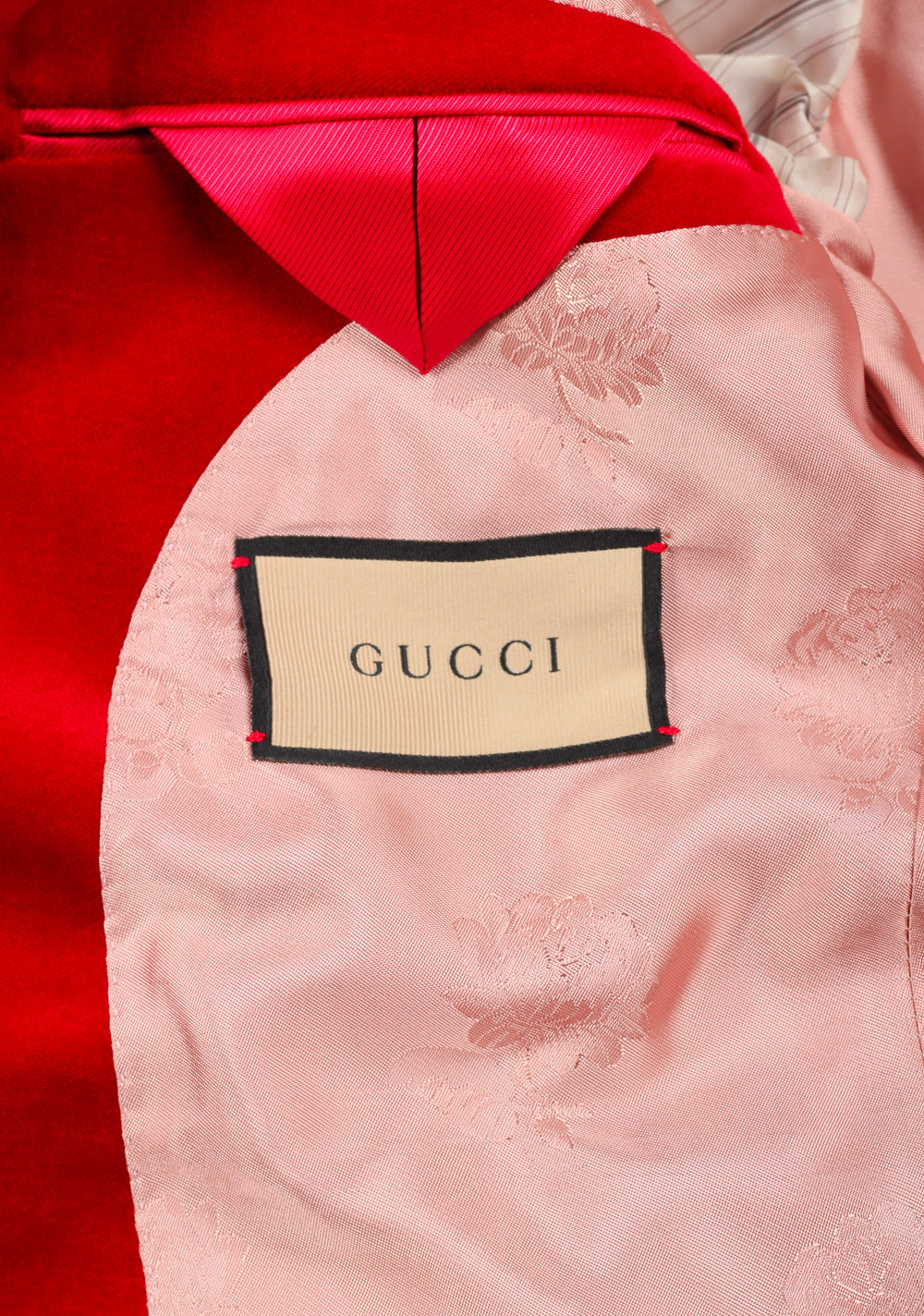 Gucci Red Signature Cocktail Dinner Jacket Size 48 / 38R U.S.