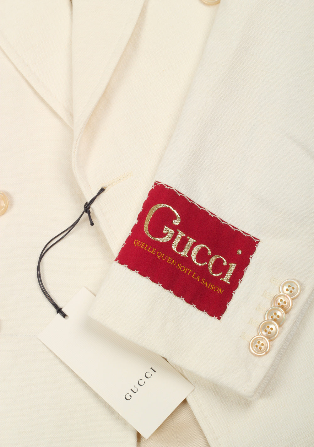 Gucci Off White Double Breasted Signature Sport Coat