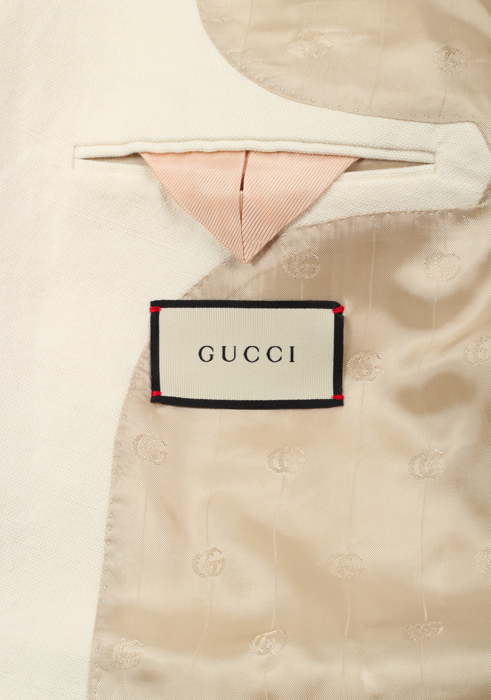 Gucci Off White Double Breasted Signature Sport Coat