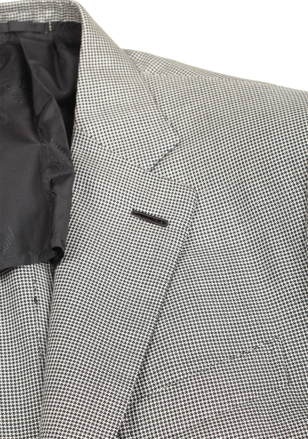 Brioni Condotti Black / White Sport Coat Size 52 / 42R U.S. In Silk Blend