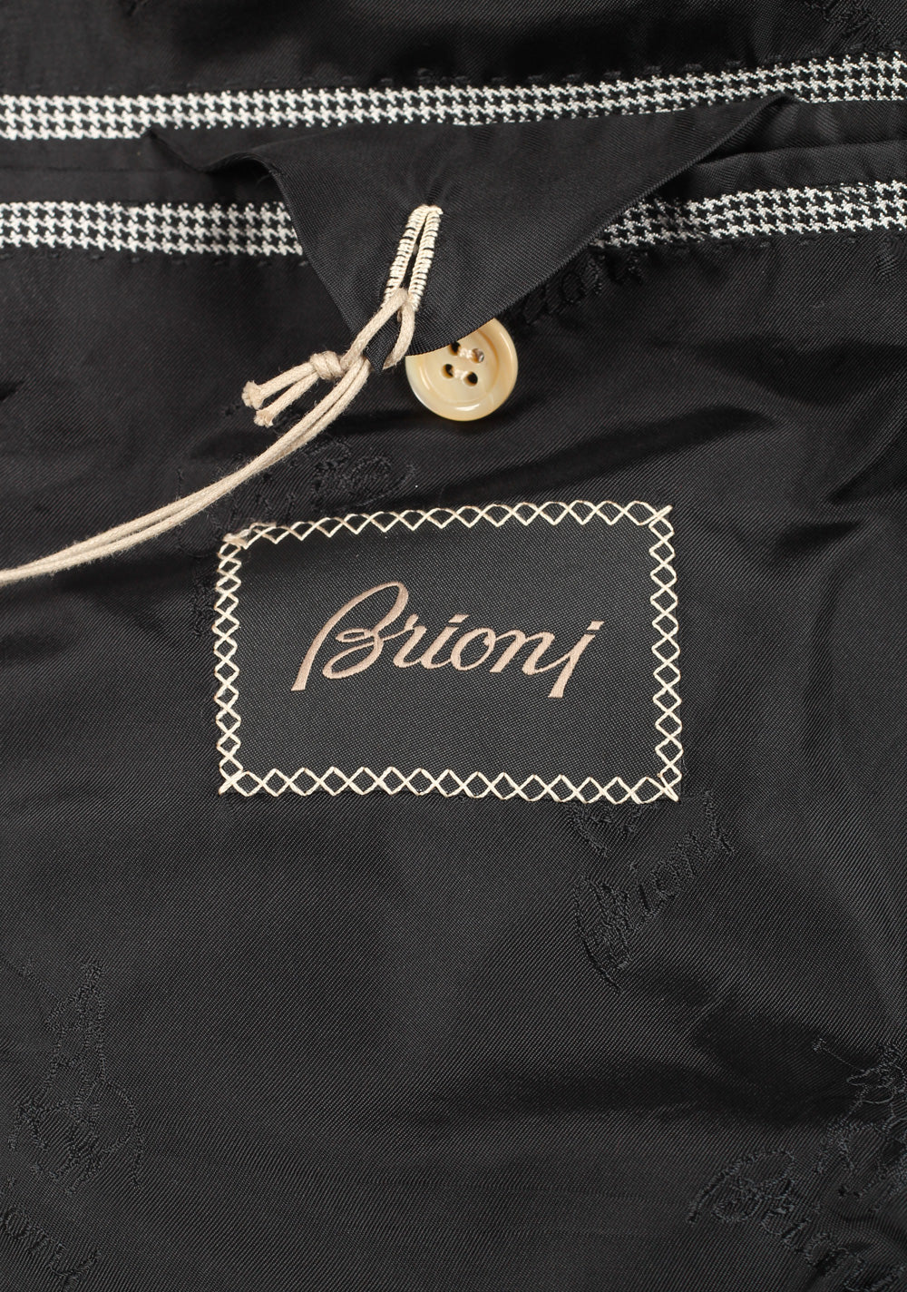 Brioni Condotti Black / White Sport Coat Size 52 / 42R U.S. In Silk Blend