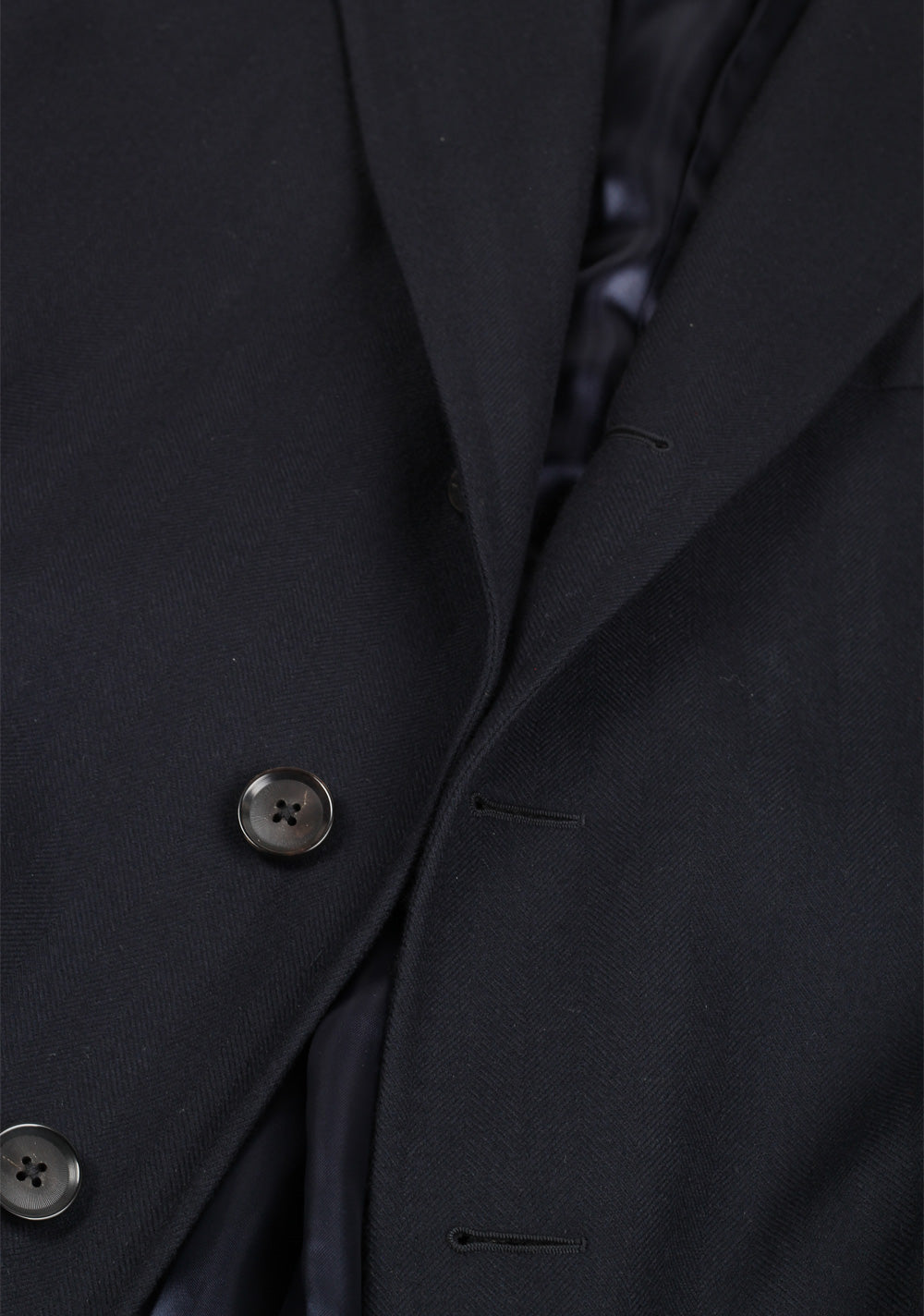 Caruso Blue Cashmere Blend Over Coat Size 54 / 44R U.S.