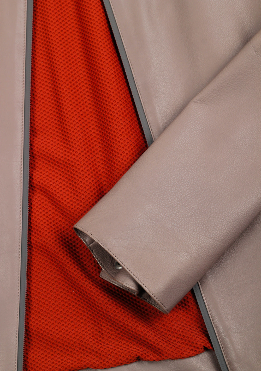 Loro Piana Taupe Leather Coat